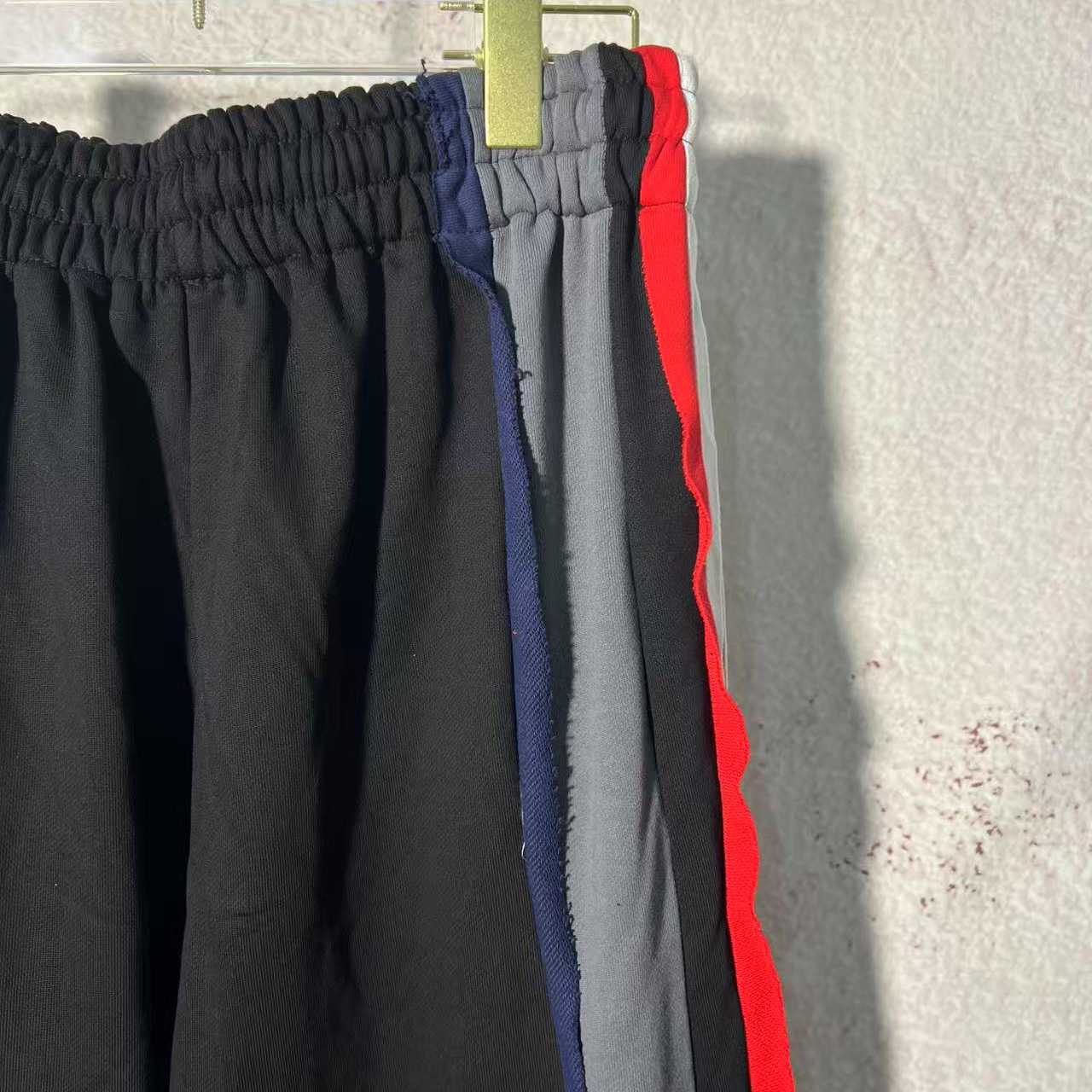 Balenciaga Cut-Up Oversized Sweatpants In Faded Black And White Dry Fleece - DesignerGu