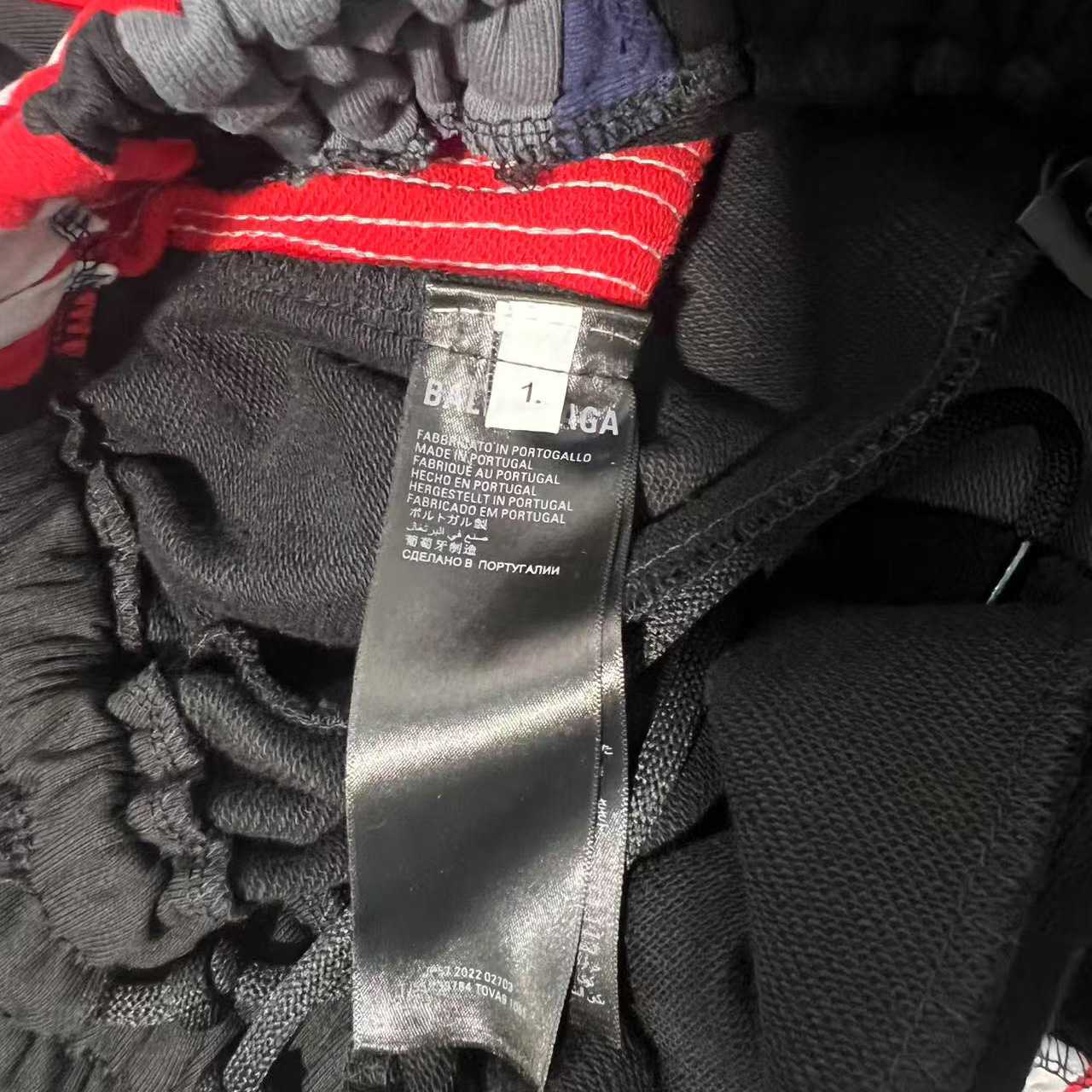 Balenciaga Cut-Up Oversized Sweatpants In Faded Black And White Dry Fleece - DesignerGu