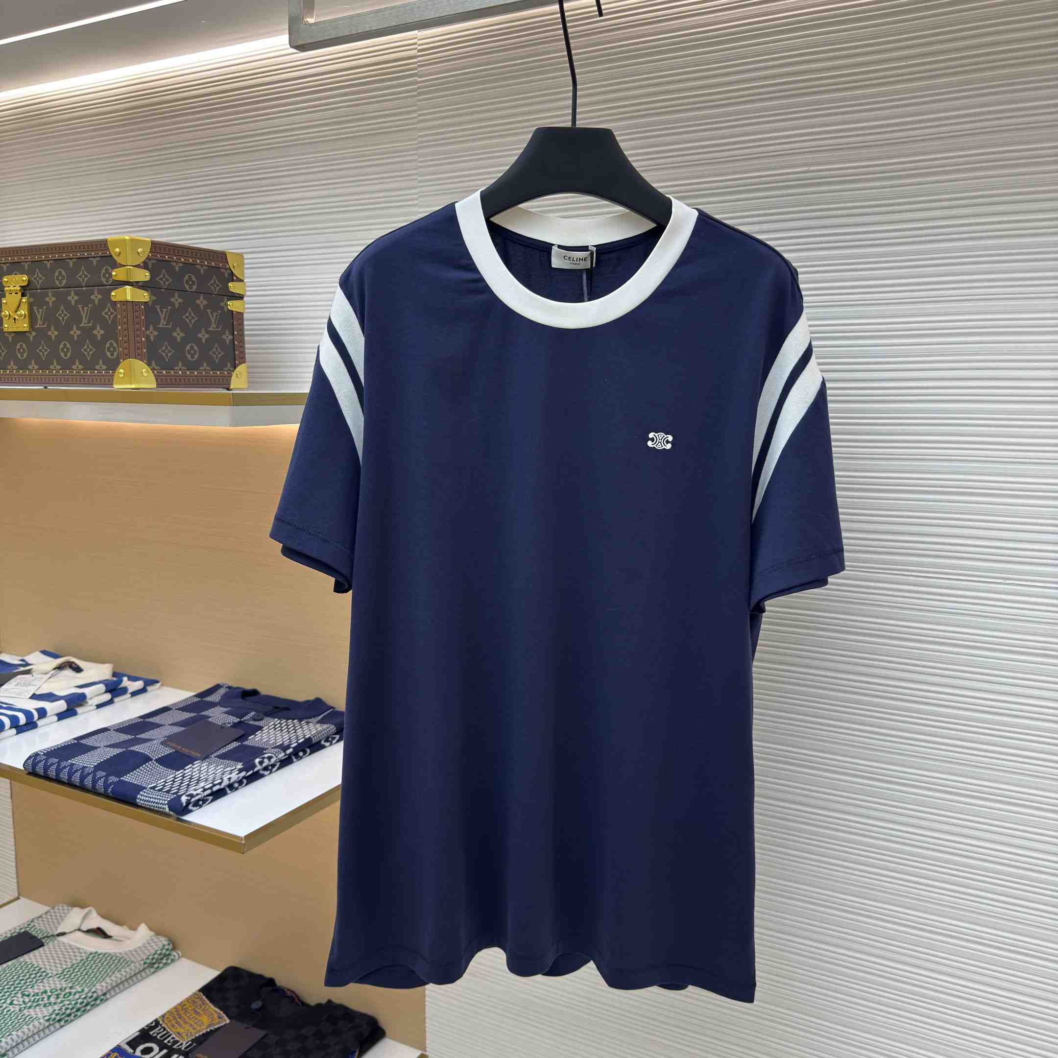 Celine Triomphe Regular T-shirt In Cotton Jersey - DesignerGu