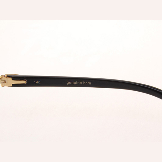 Cartier CT_3524012 Diamond White Mix Black Buffalo Eyeglasses In Gold - DesignerGu