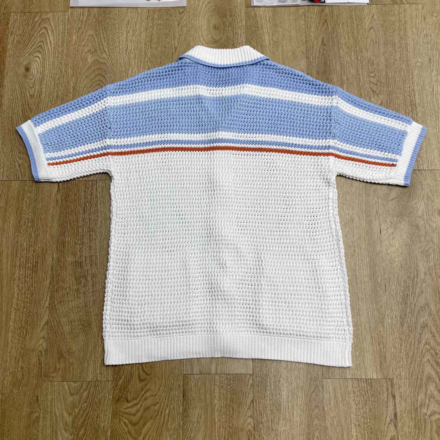 Casablanca Cotton Tennis Short Sleeve Crochet Shirt    D0103 - DesignerGu