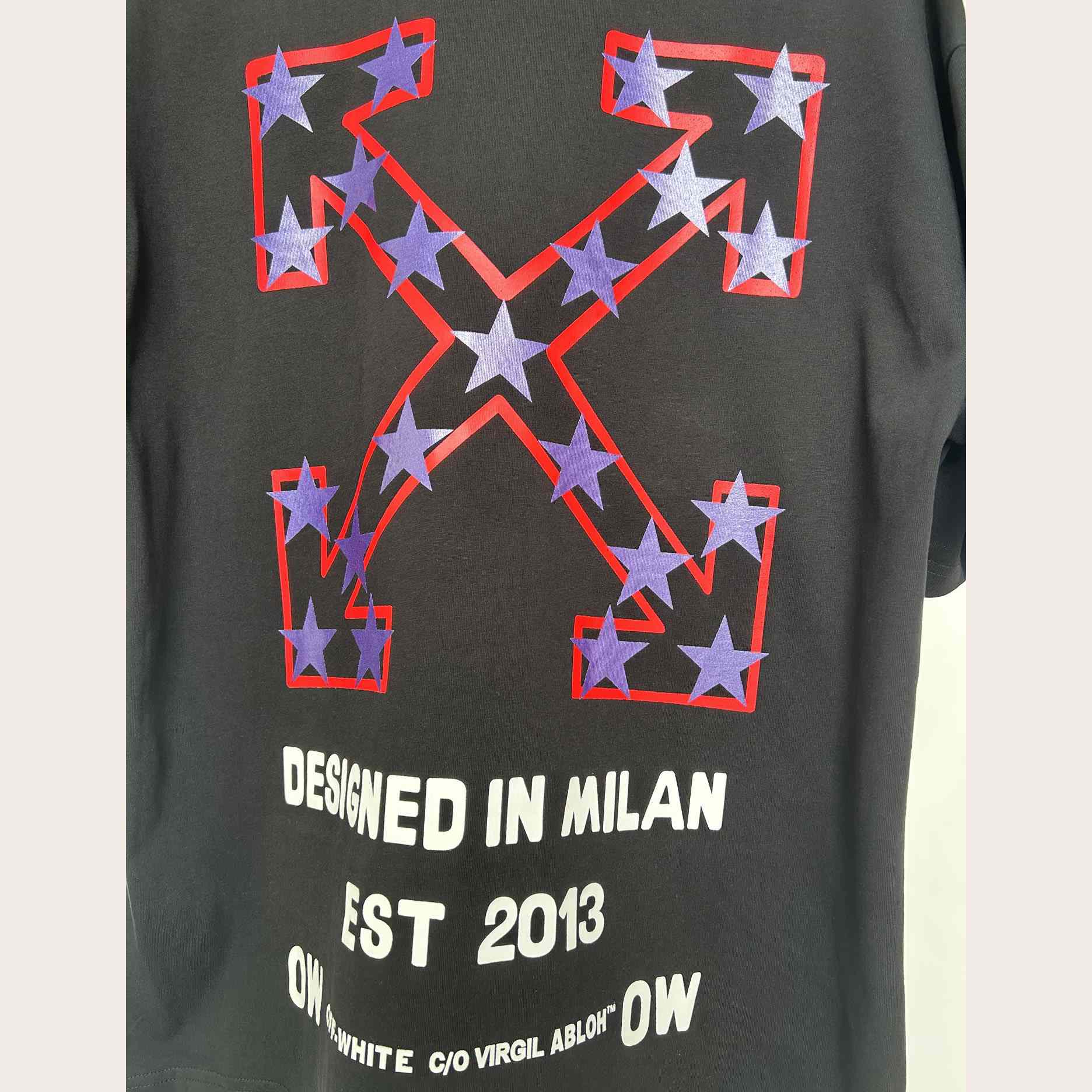 Off-White Black Starry Arrow T-Shirt - DesignerGu