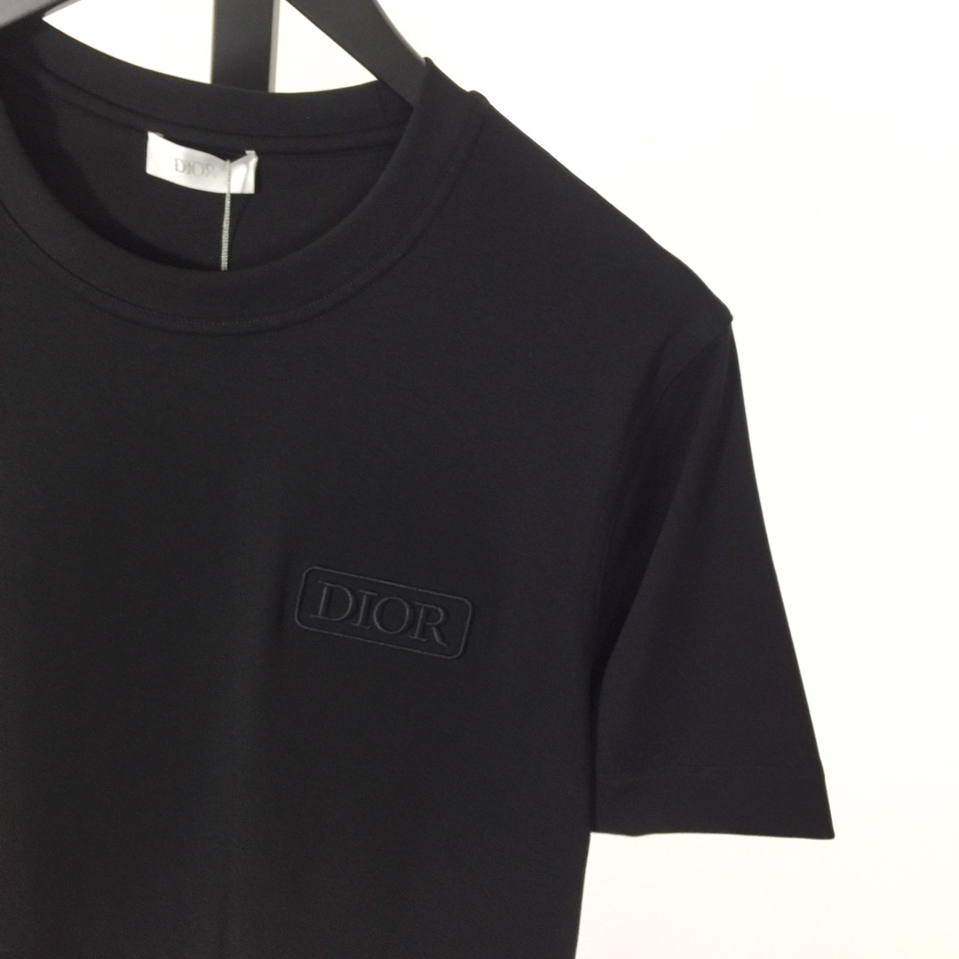 Dior Logo Cotton T-Shirt  - DesignerGu