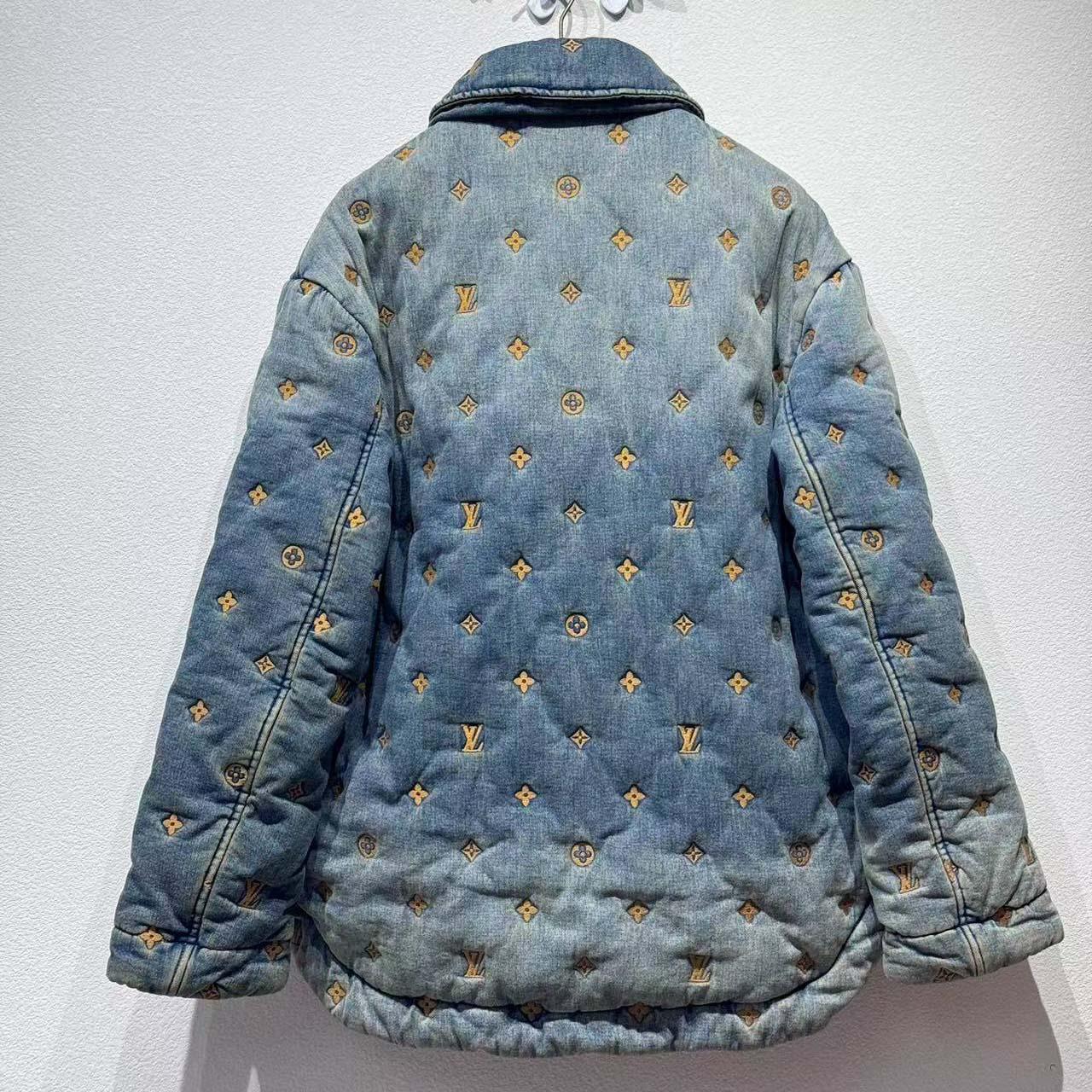 Louis Vuitton Padded Denim Monogram Overshirt   1AFJCQ - DesignerGu