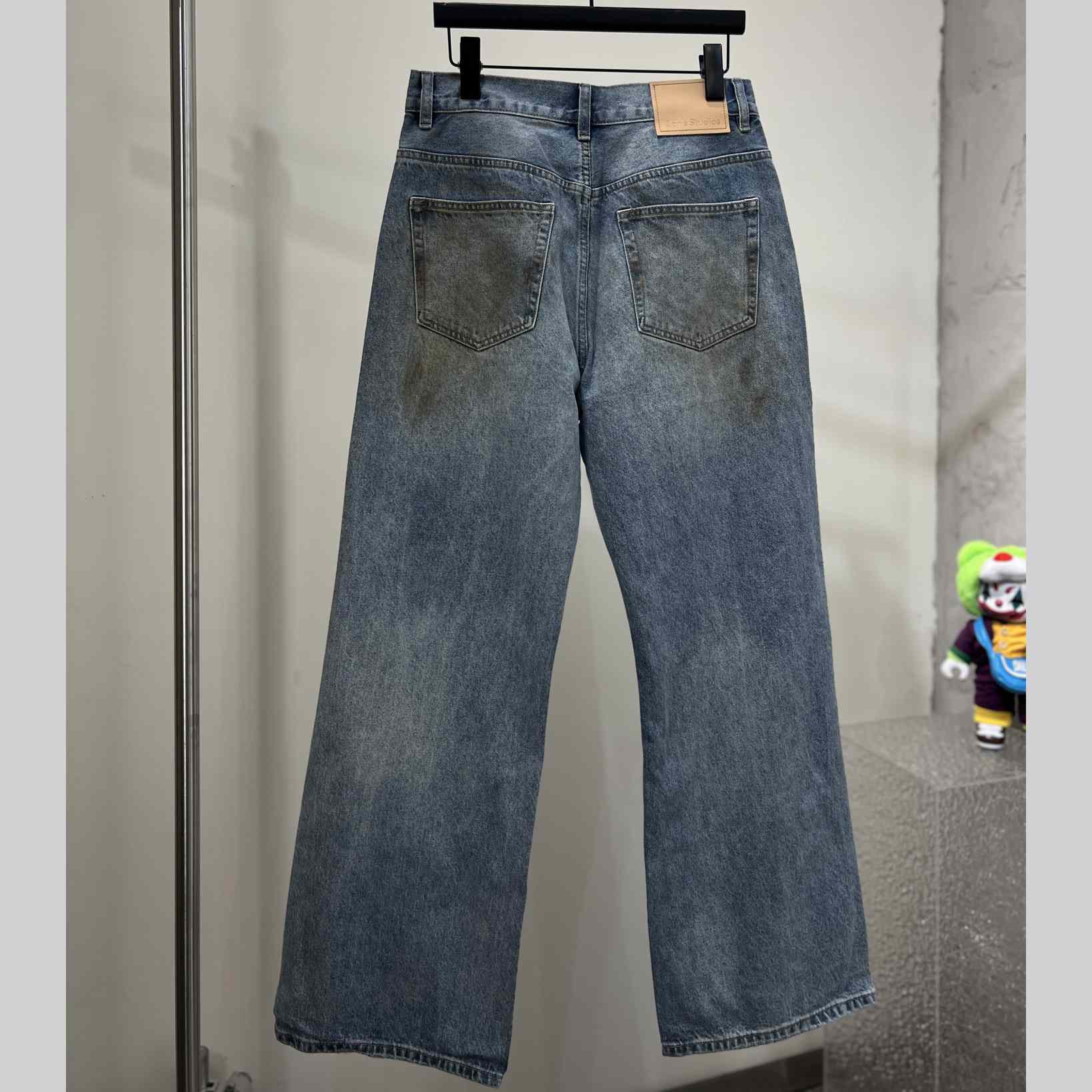 Acne Studios Mud Distressed Micro Flared Baggy Pants - DesignerGu