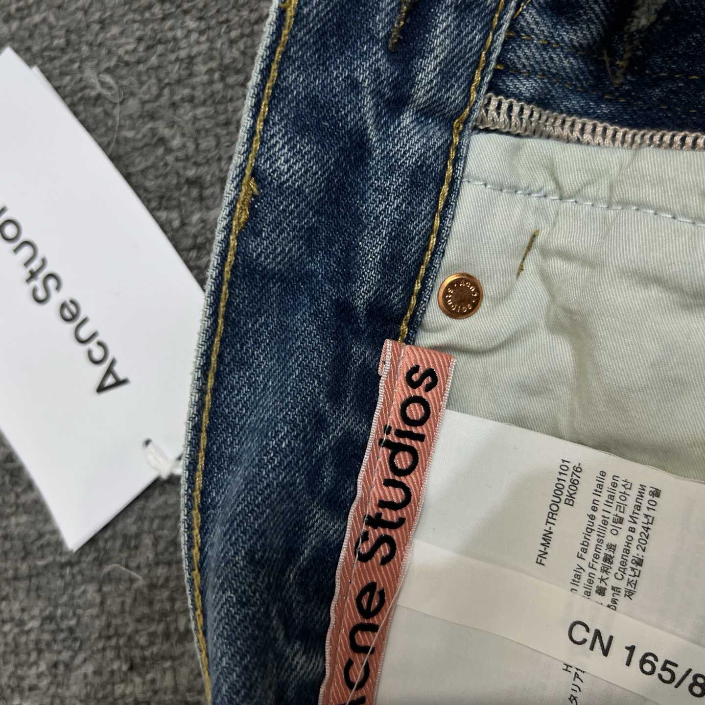 Acne Studios Mud Distressed Micro Flared Baggy Pants - DesignerGu