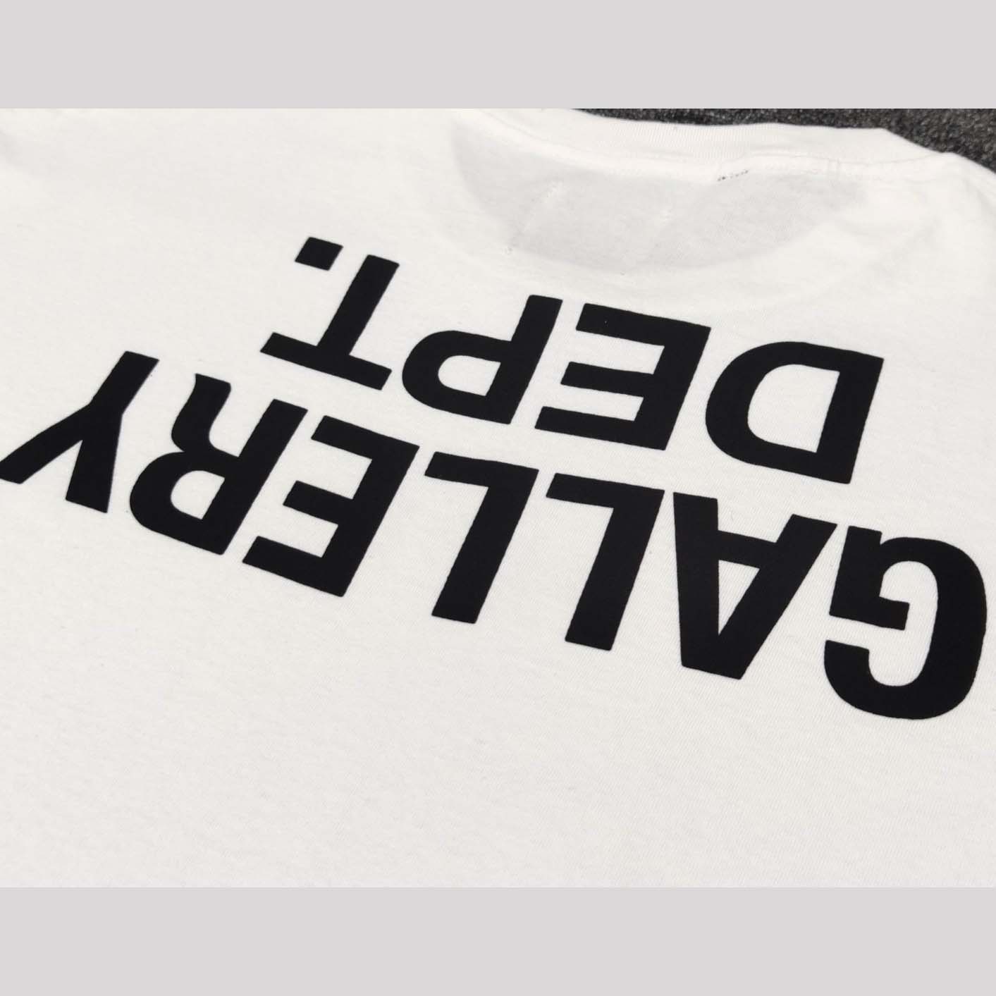 Gallery Dept Tee White Black Used Small - DesignerGu