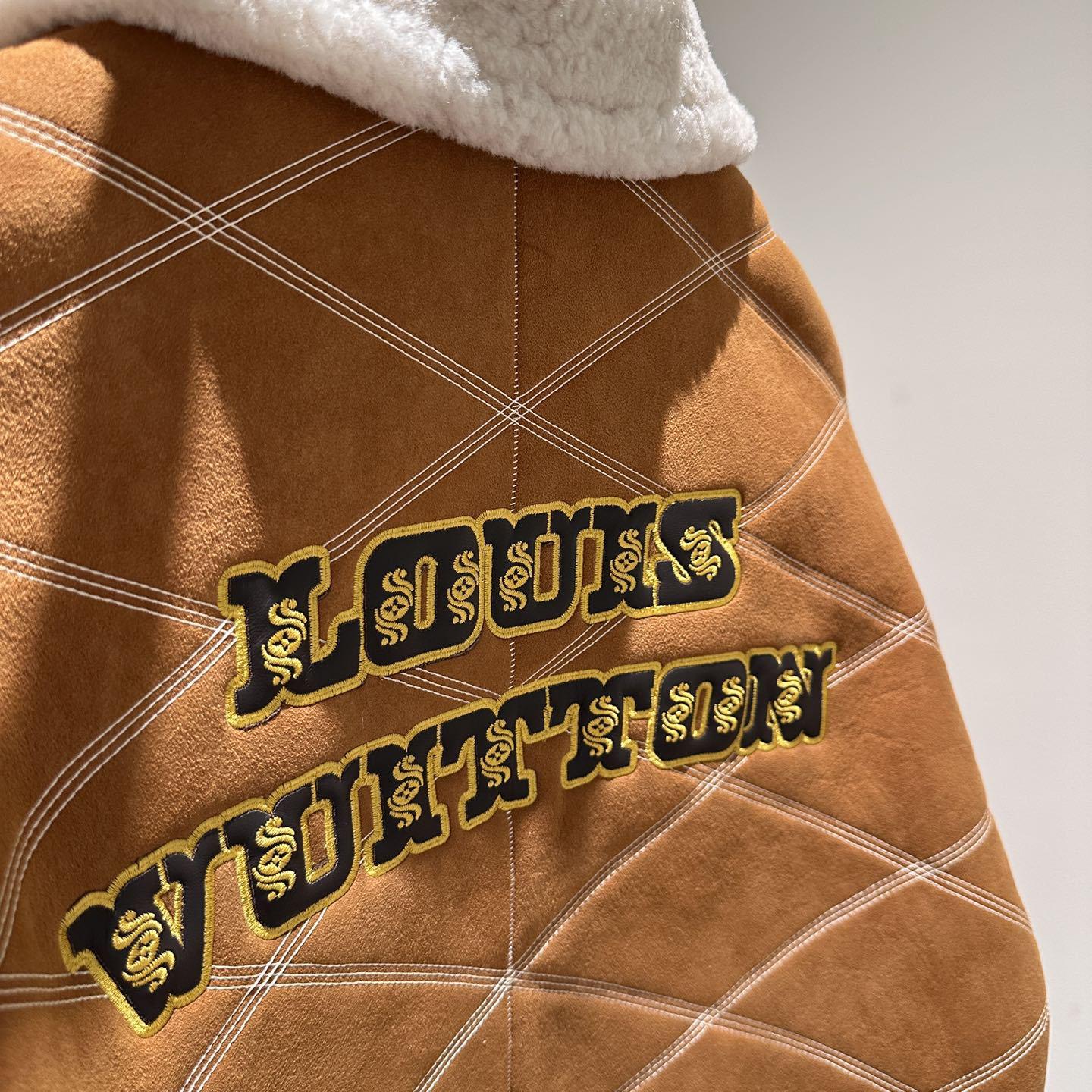 Louis Vuitton Embroidered Shearling Workwear Blouson - DesignerGu