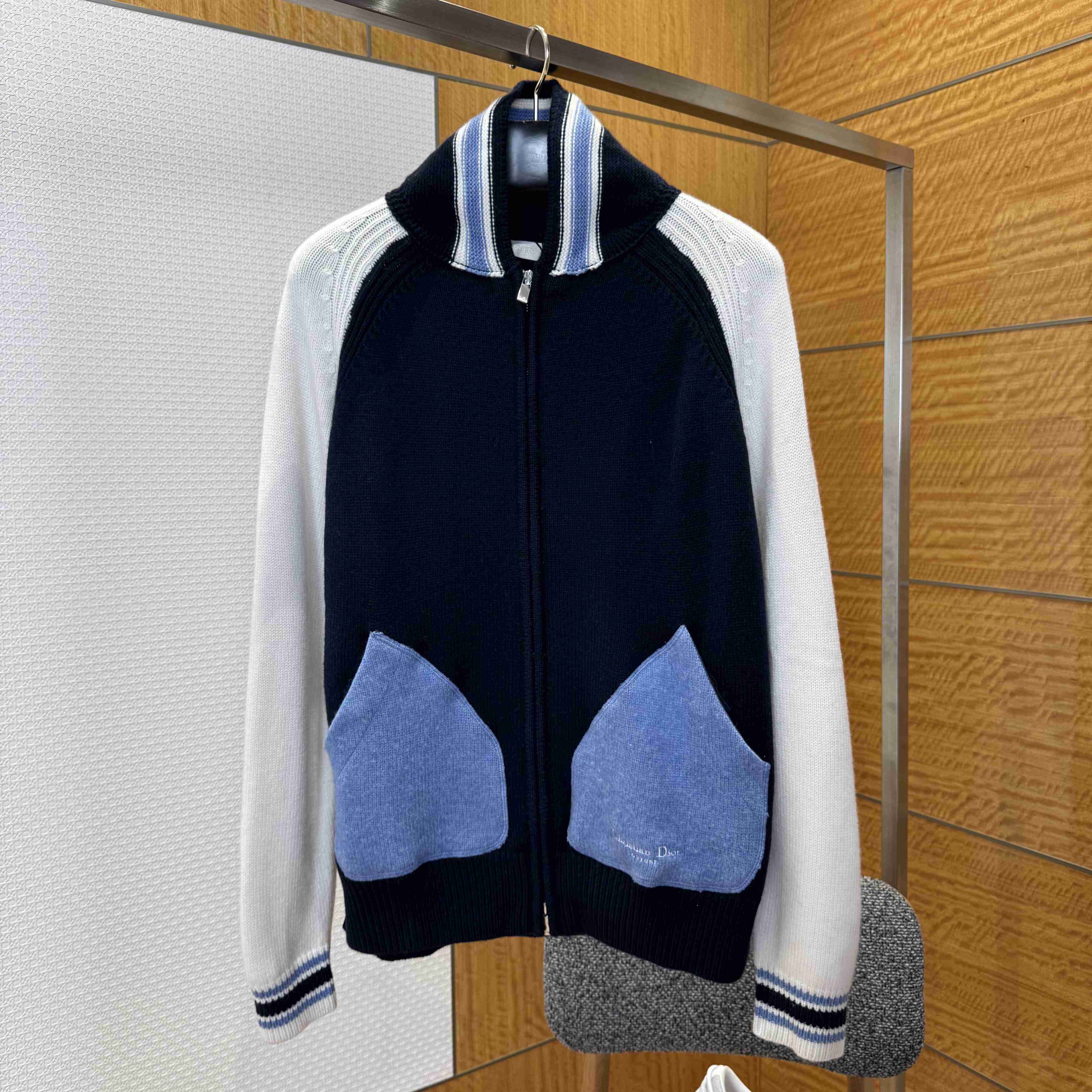 Christian Dior Couture Lily of the Valley Varsity Cardigan  - DesignerGu