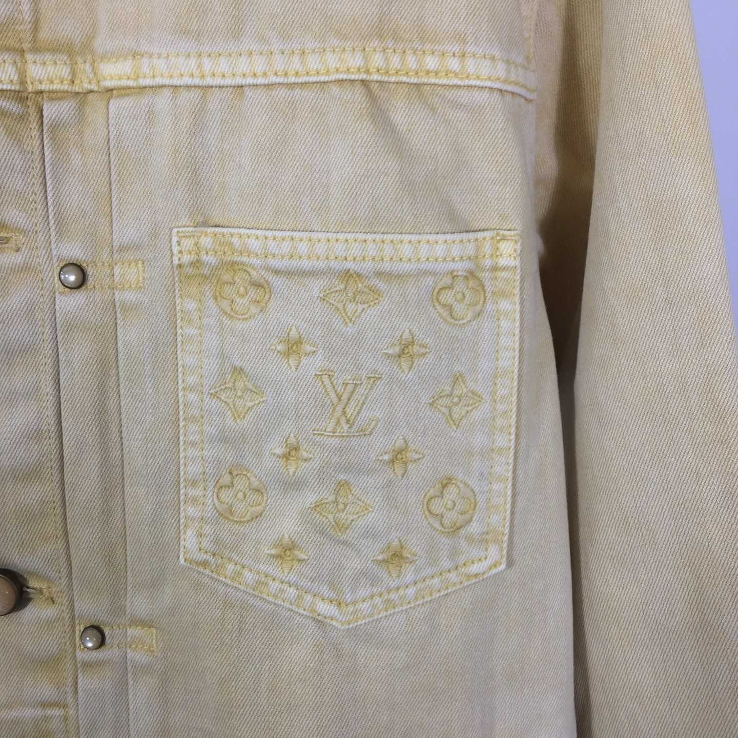 Louis Vuitton Garment-Dyed Denim Type II Trucker Jacket   1AHUY0 - DesignerGu