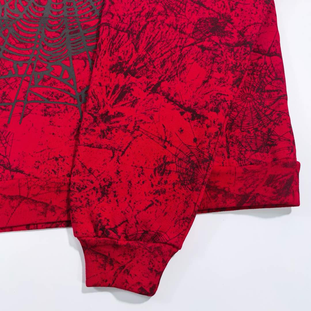 Sp5der OG Tree Camo Hoodie Red - DesignerGu