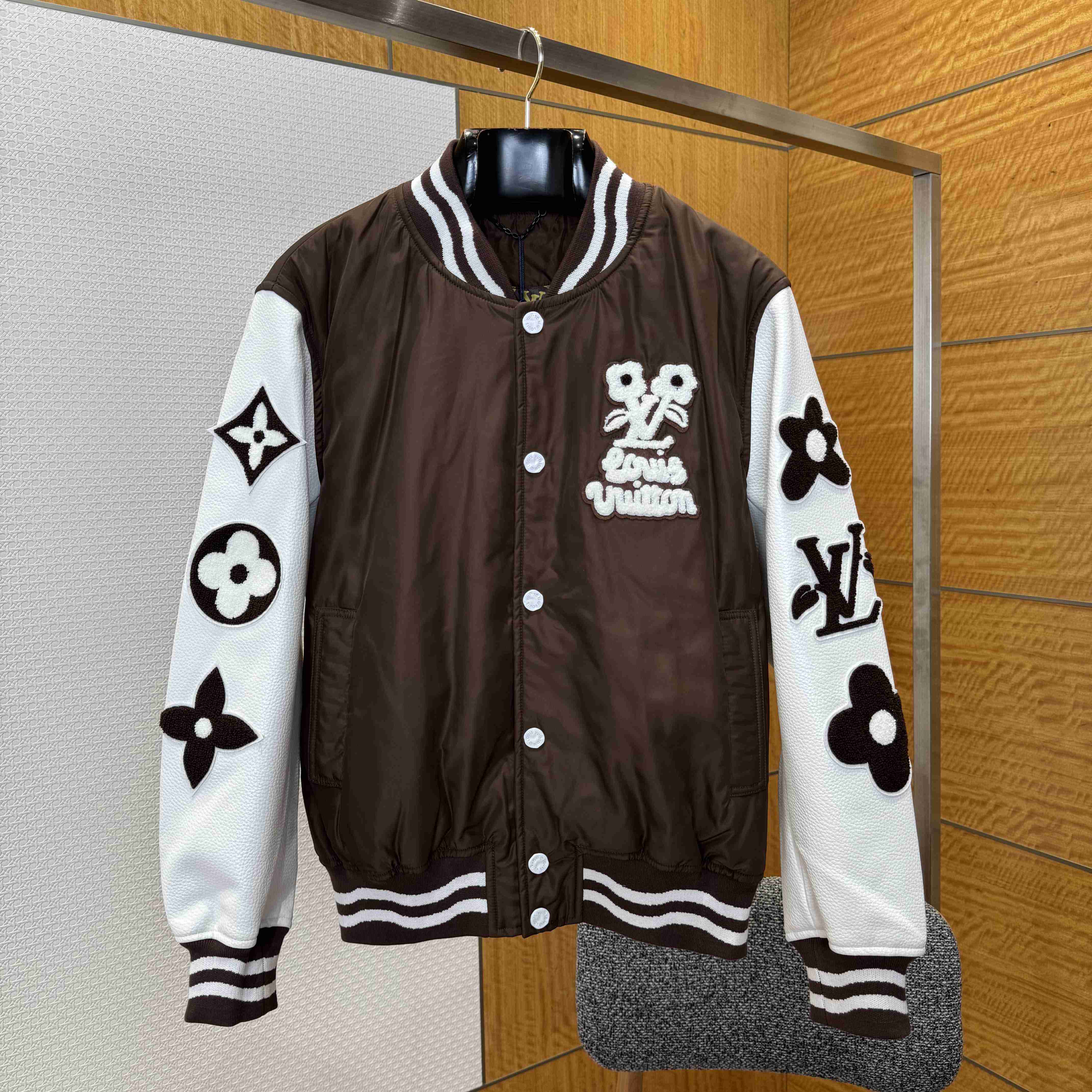 Louis Vuitton Embroidered Varsity Jacket   1AFPWQ - DesignerGu