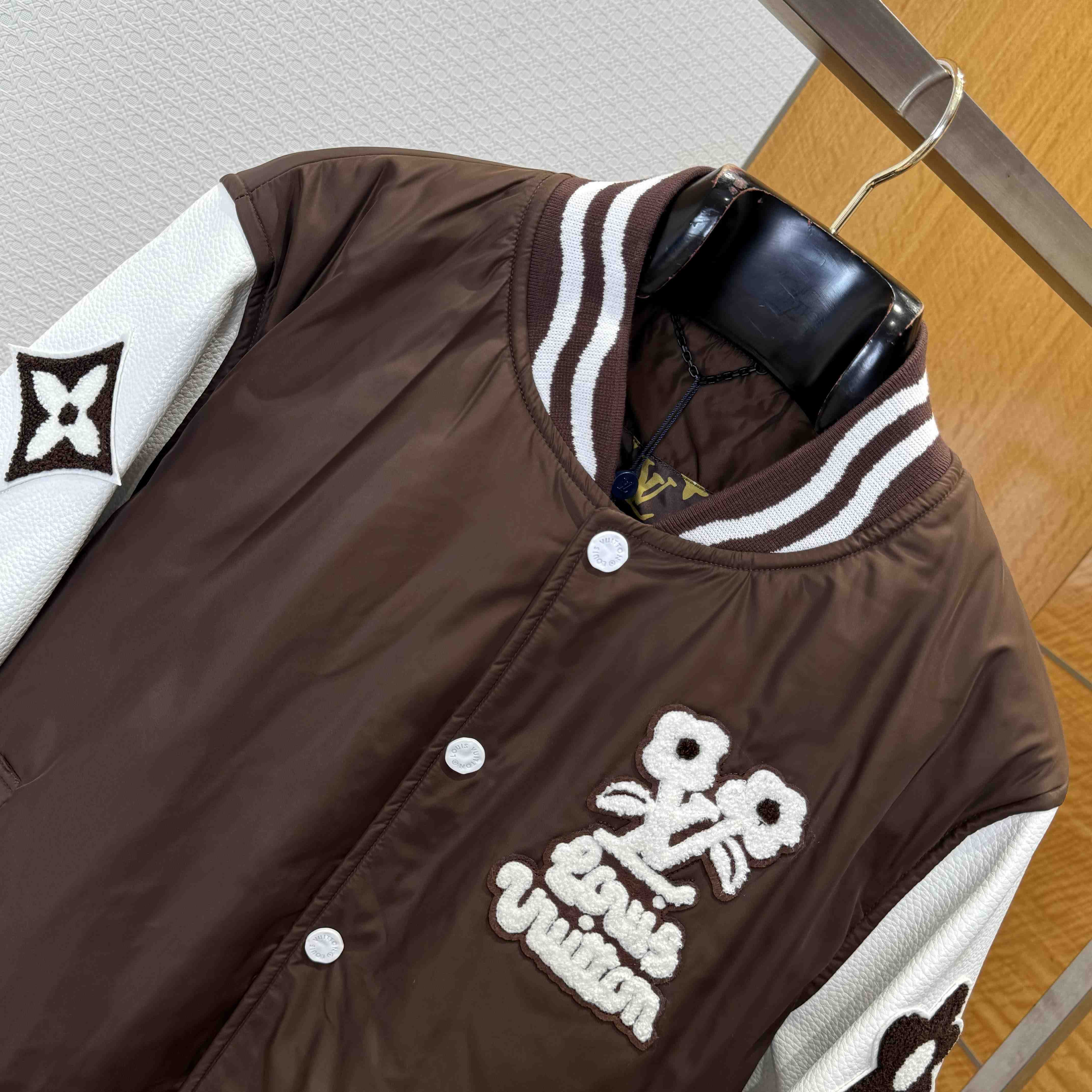 Louis Vuitton Embroidered Varsity Jacket   1AFPWQ - DesignerGu