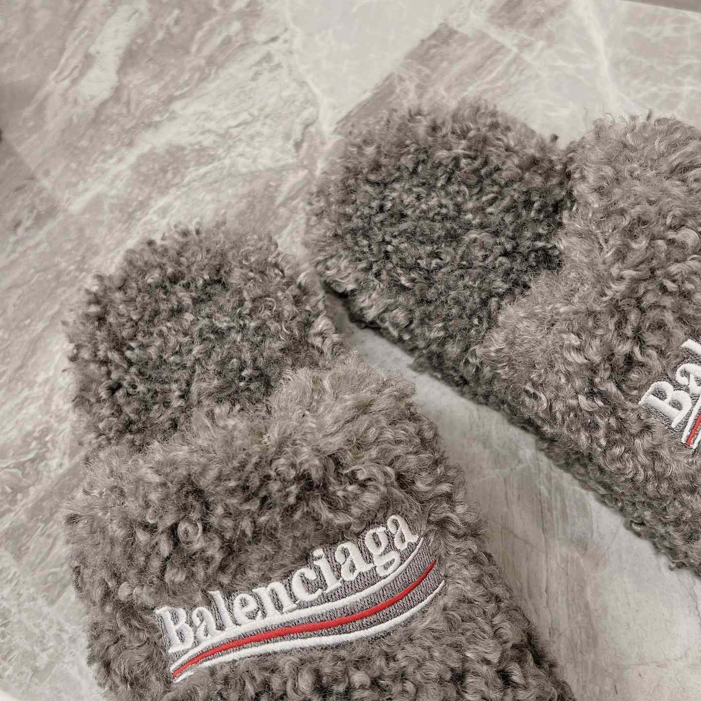Balenciaga Furry Slide Sandals - DesignerGu