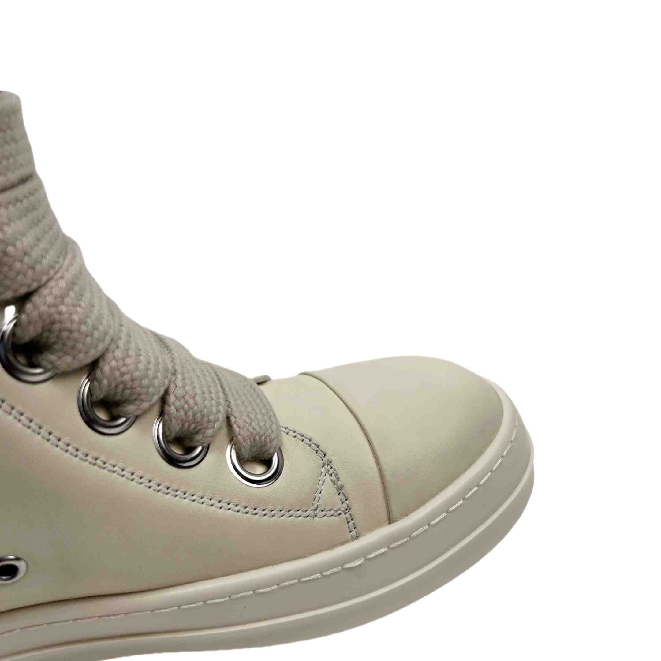 Rick Owens Lido High Sneaks Jumbo Laced Milk - DesignerGu