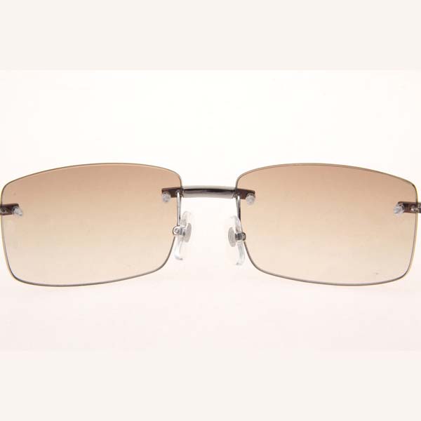Cartier CT_3524012 Diamond Wood Eyeglasses In Silver Brown - DesignerGu