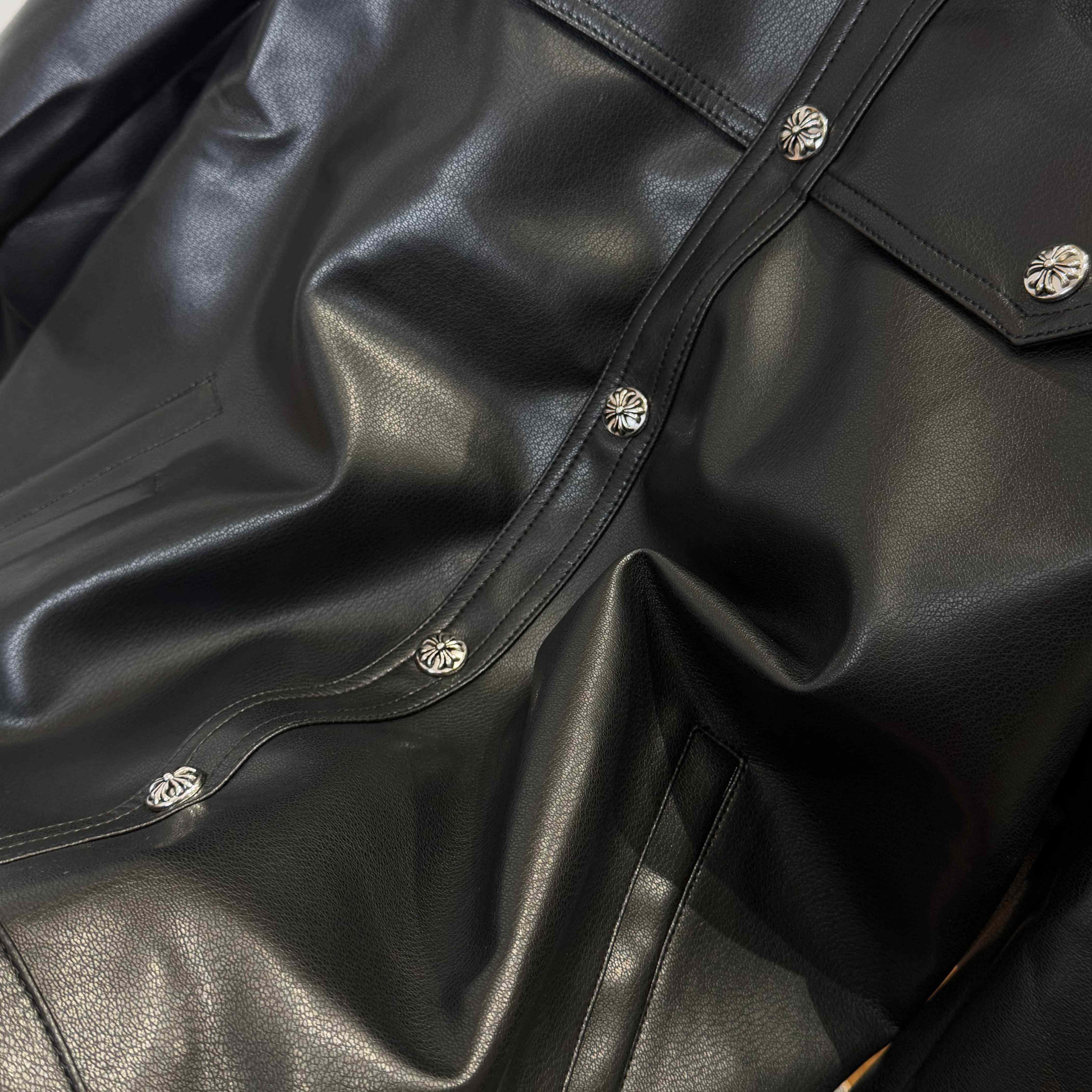Chrome Hearts Leather Jacket - DesignerGu