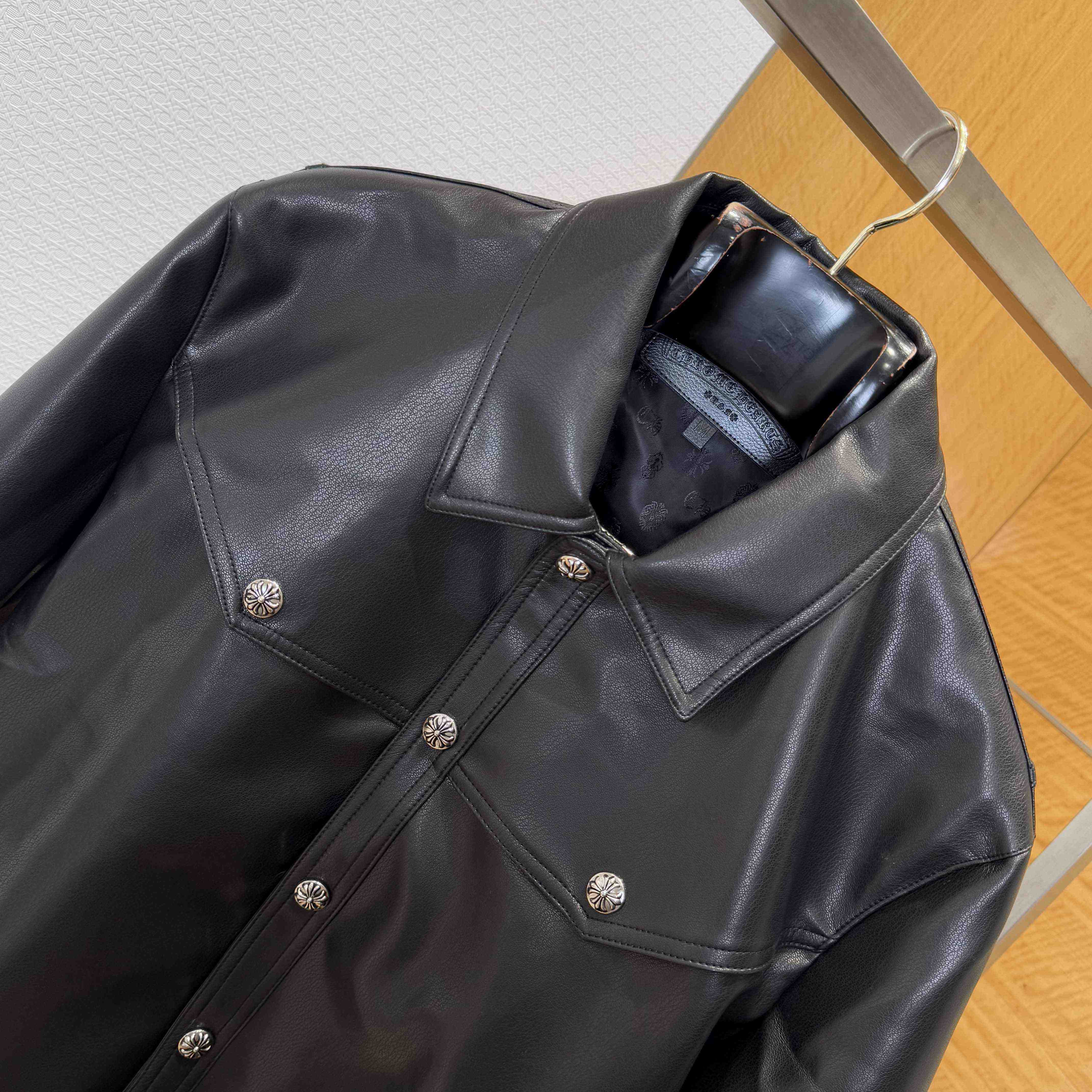 Chrome Hearts Leather Jacket - DesignerGu