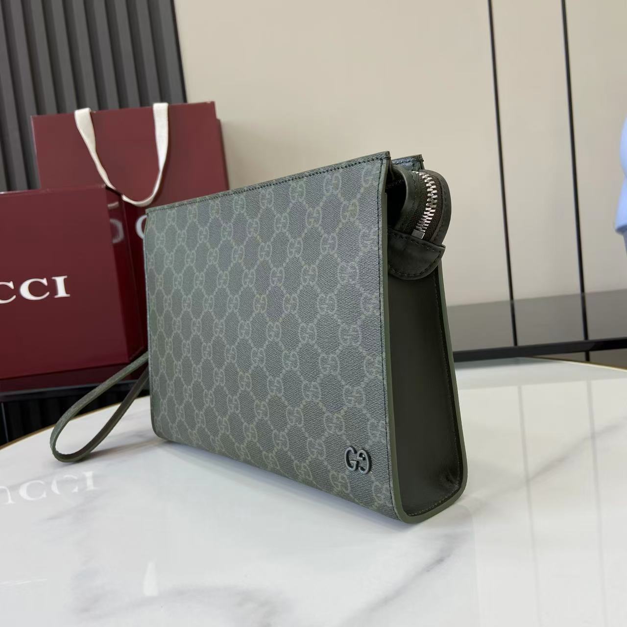 Gucci GG Monogram Small Pouch - DesignerGu