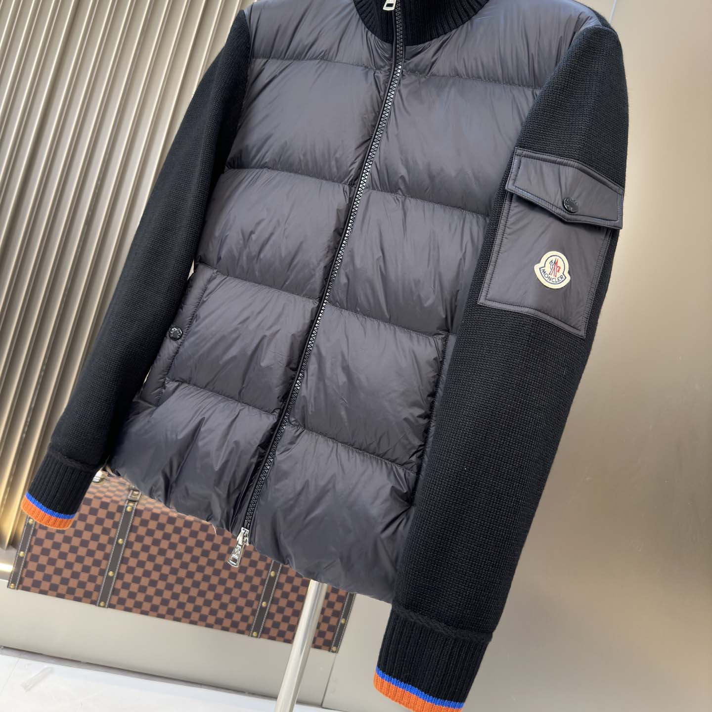 Moncler Padded Wool Zip-Up Cardigan - DesignerGu