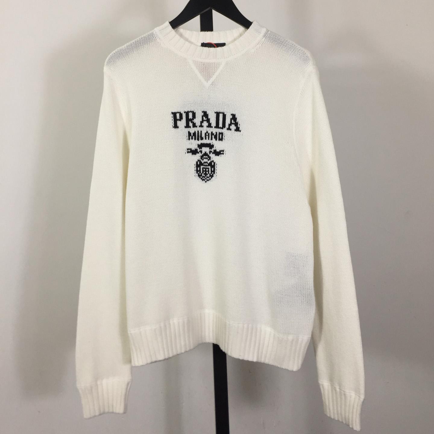 Prada Wool and cashmere crew-neck sweater Prada Wool and cashmere crew-neck sweater - DesignerGu