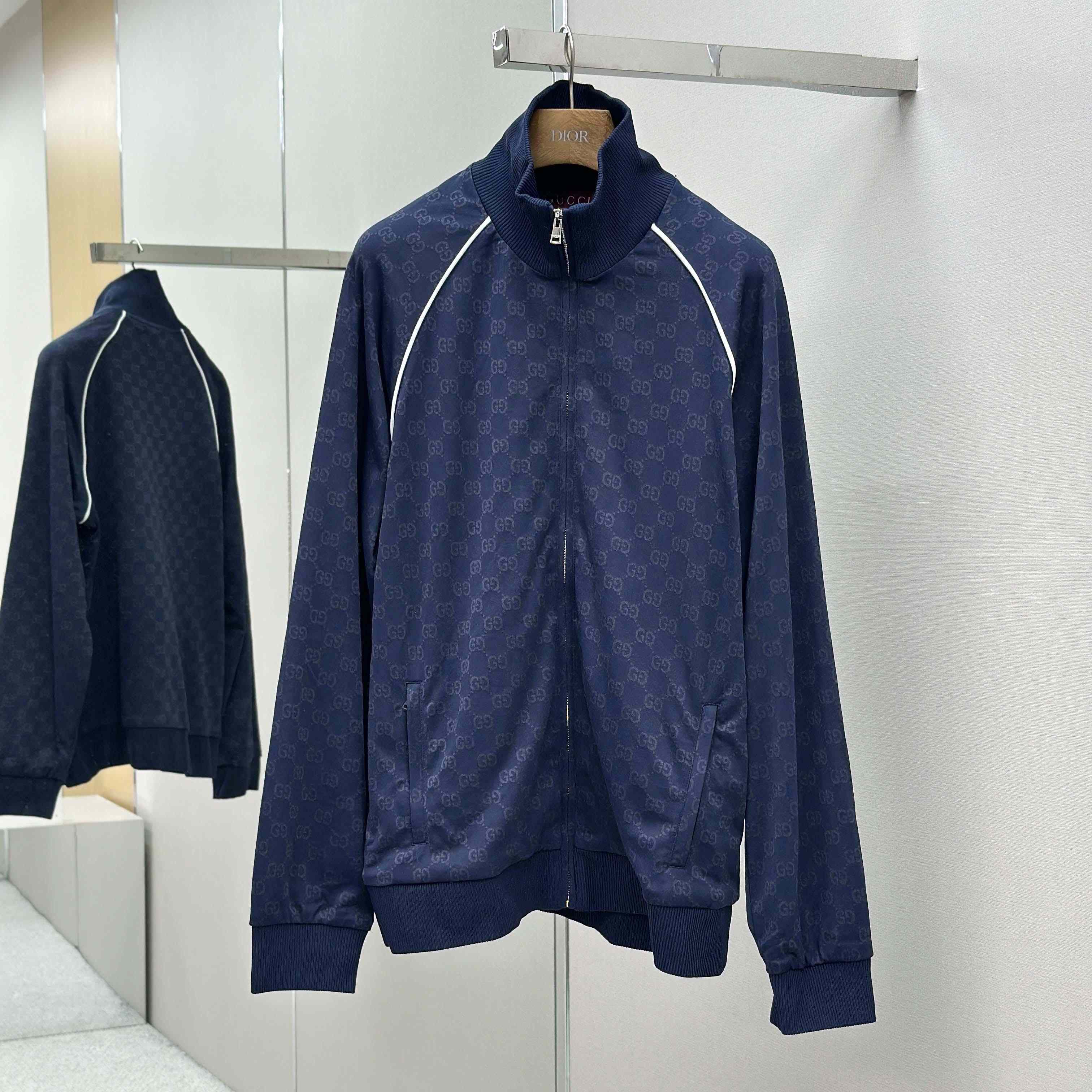 Gucci GG Jersey Jacquard Zip Jacket Gucci GG Jersey Jacquard Zip Jacket - DesignerGu