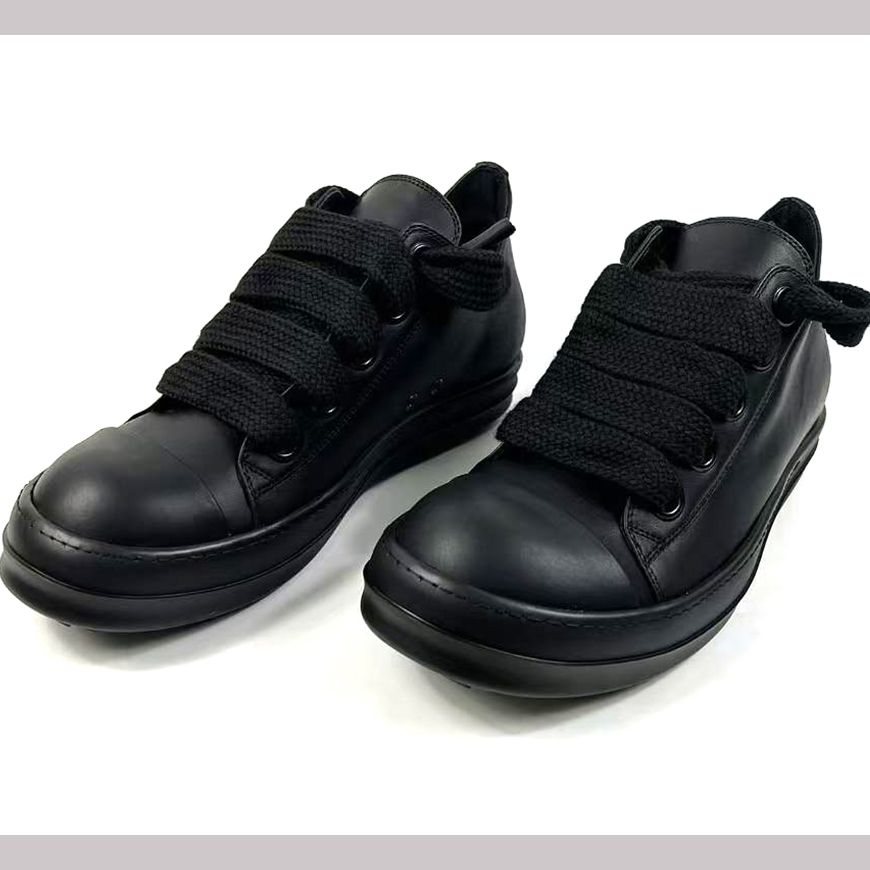 Rick Owens lace-up Leather Sneakers  Rick Owens lace-up Leather Sneakers  - DesignerGu