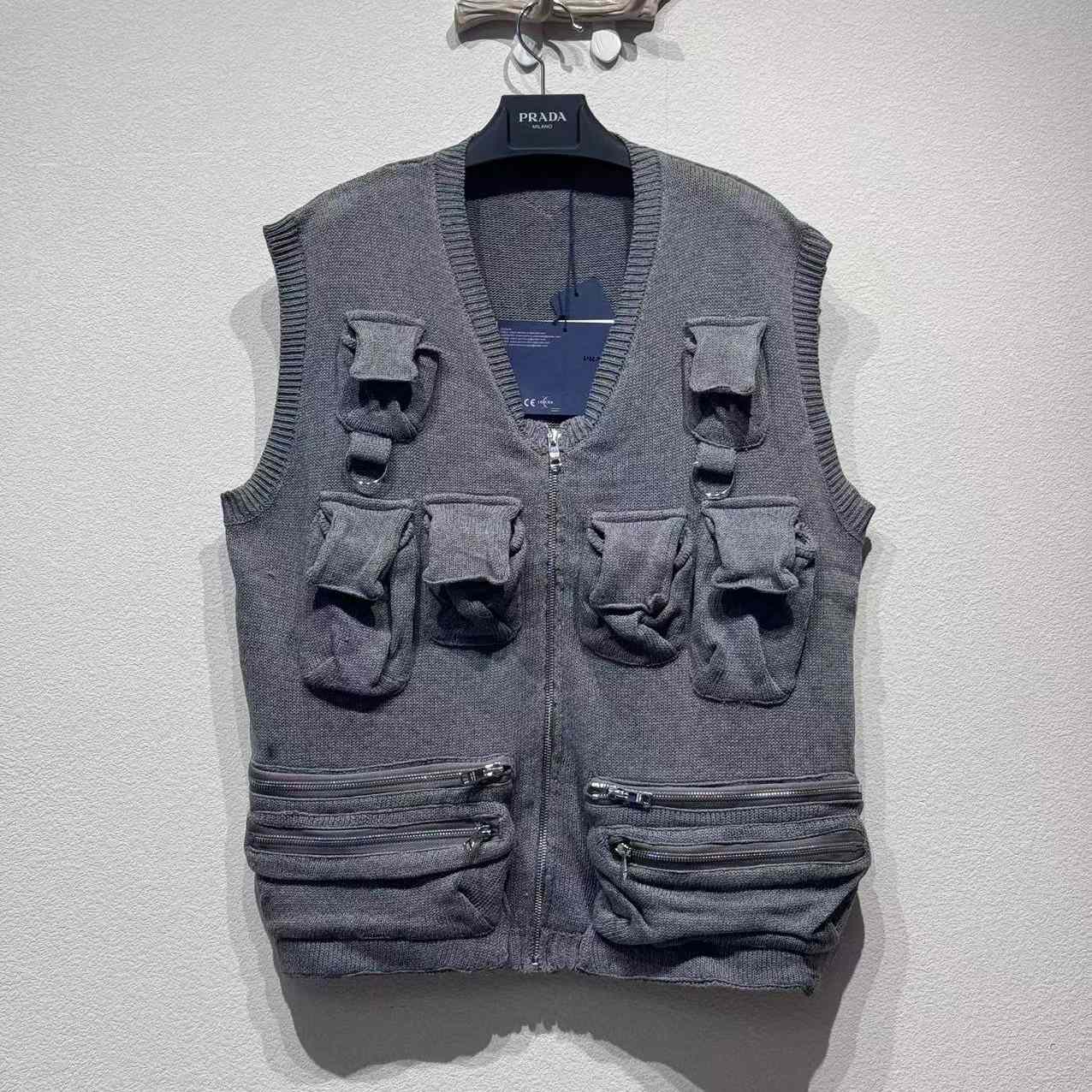 Prada Shetland Wool Sweater Vest Prada Shetland Wool Sweater Vest - DesignerGu