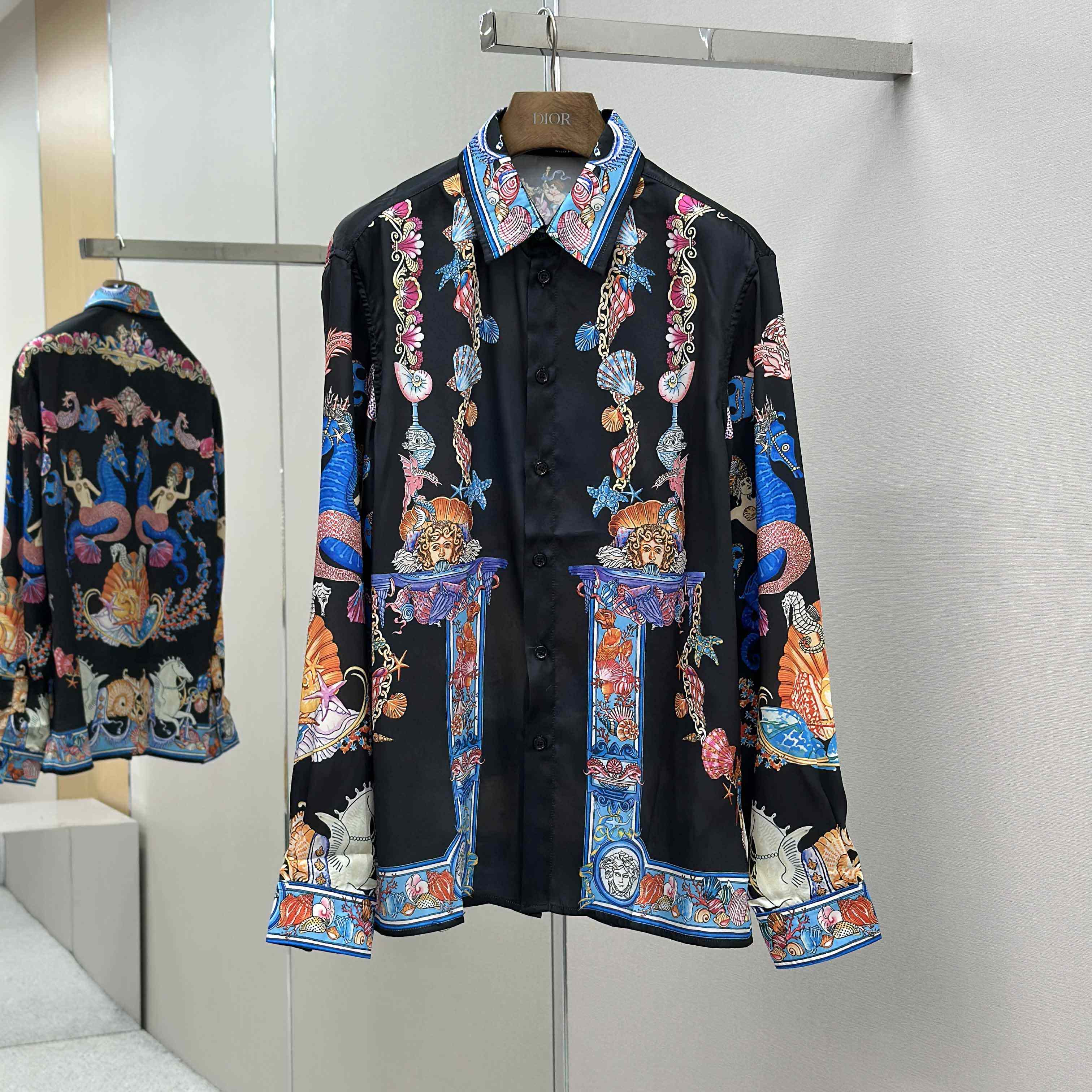 Versace Coral Theatre Silk Shirt Versace Coral Theatre Silk Shirt - DesignerGu