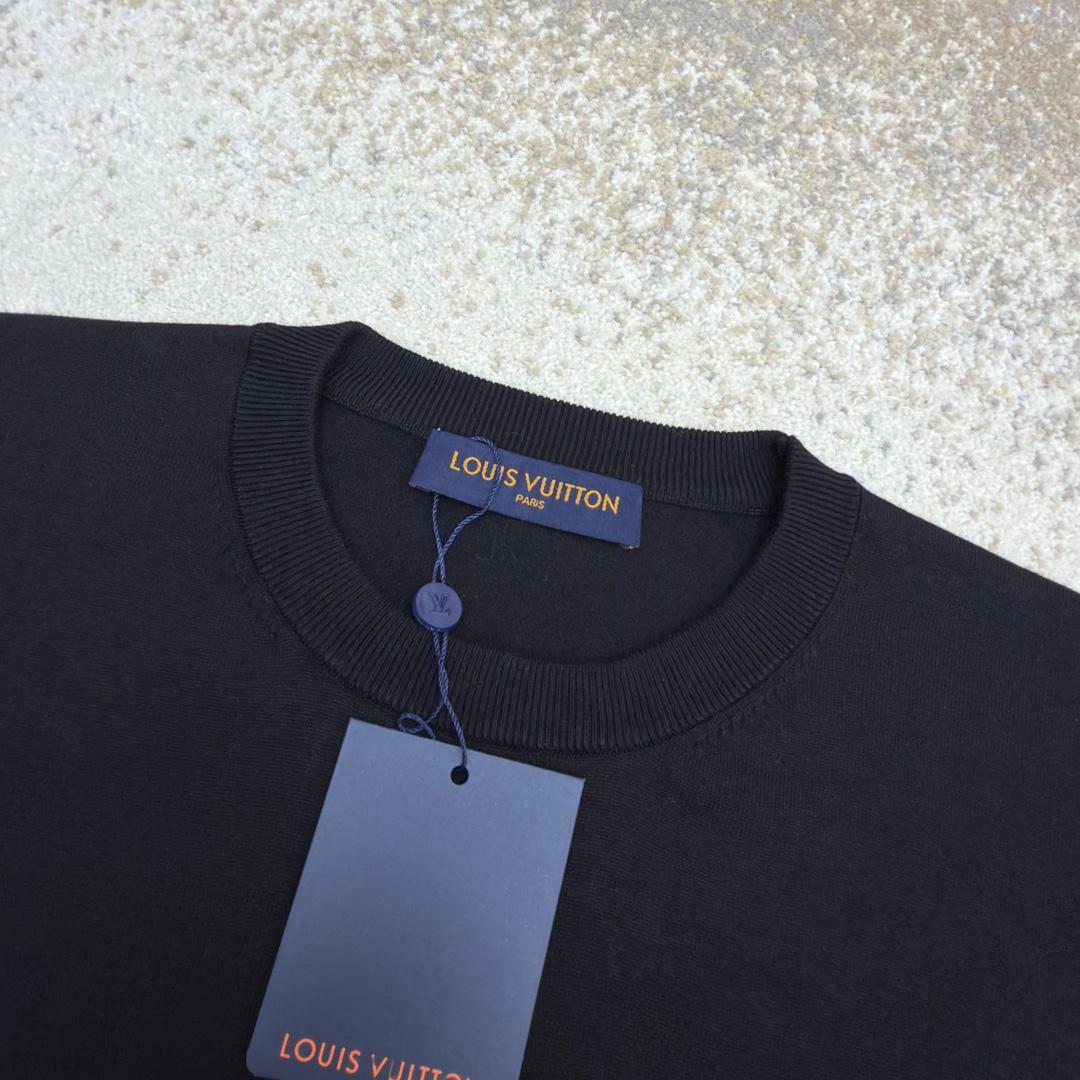 Louis Vuitton Short-Sleeved Intarsia Crewneck   1AJBUZ - DesignerGu