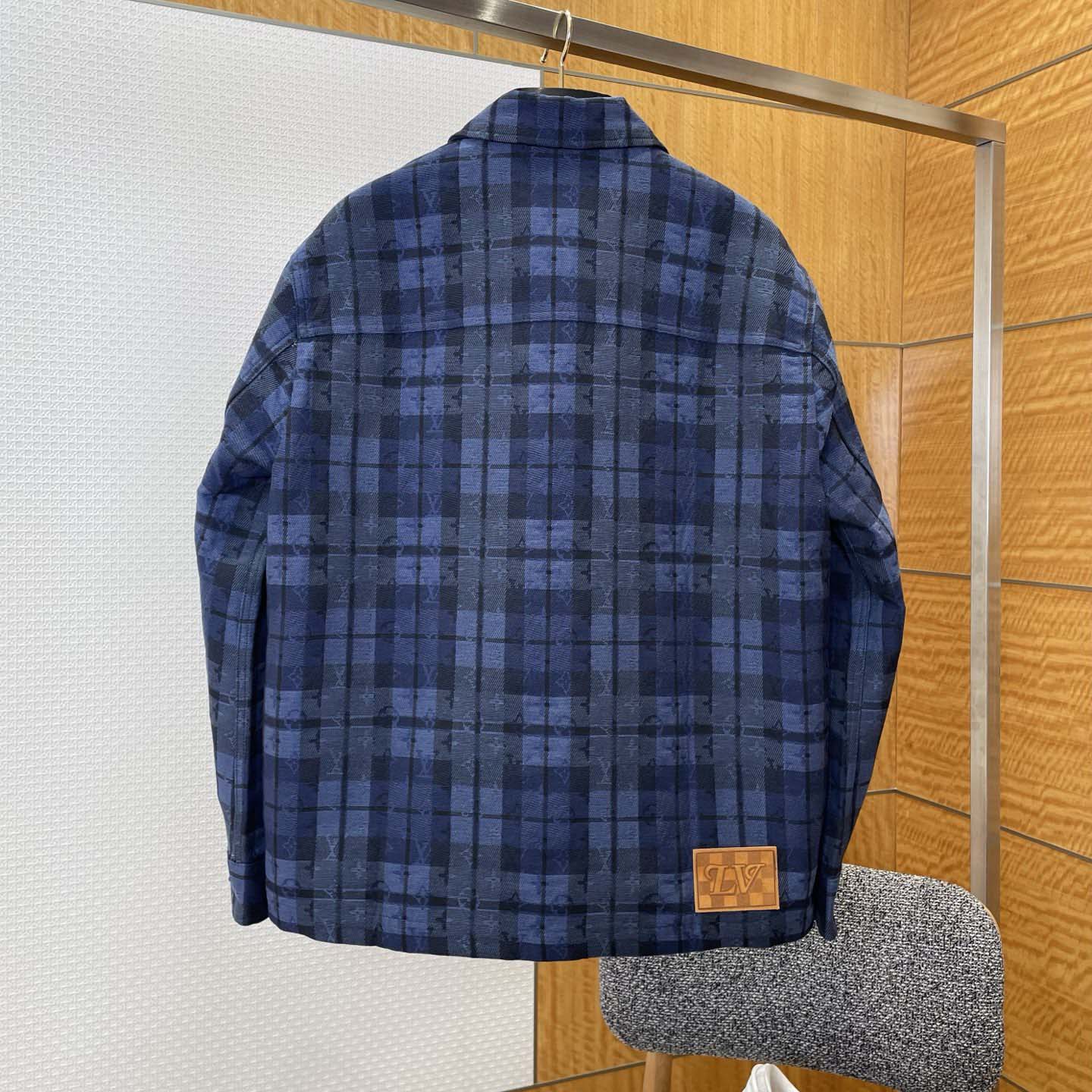 Louis Vuitton Monogram Tartan Denim Overshirt   1AIK94 - DesignerGu