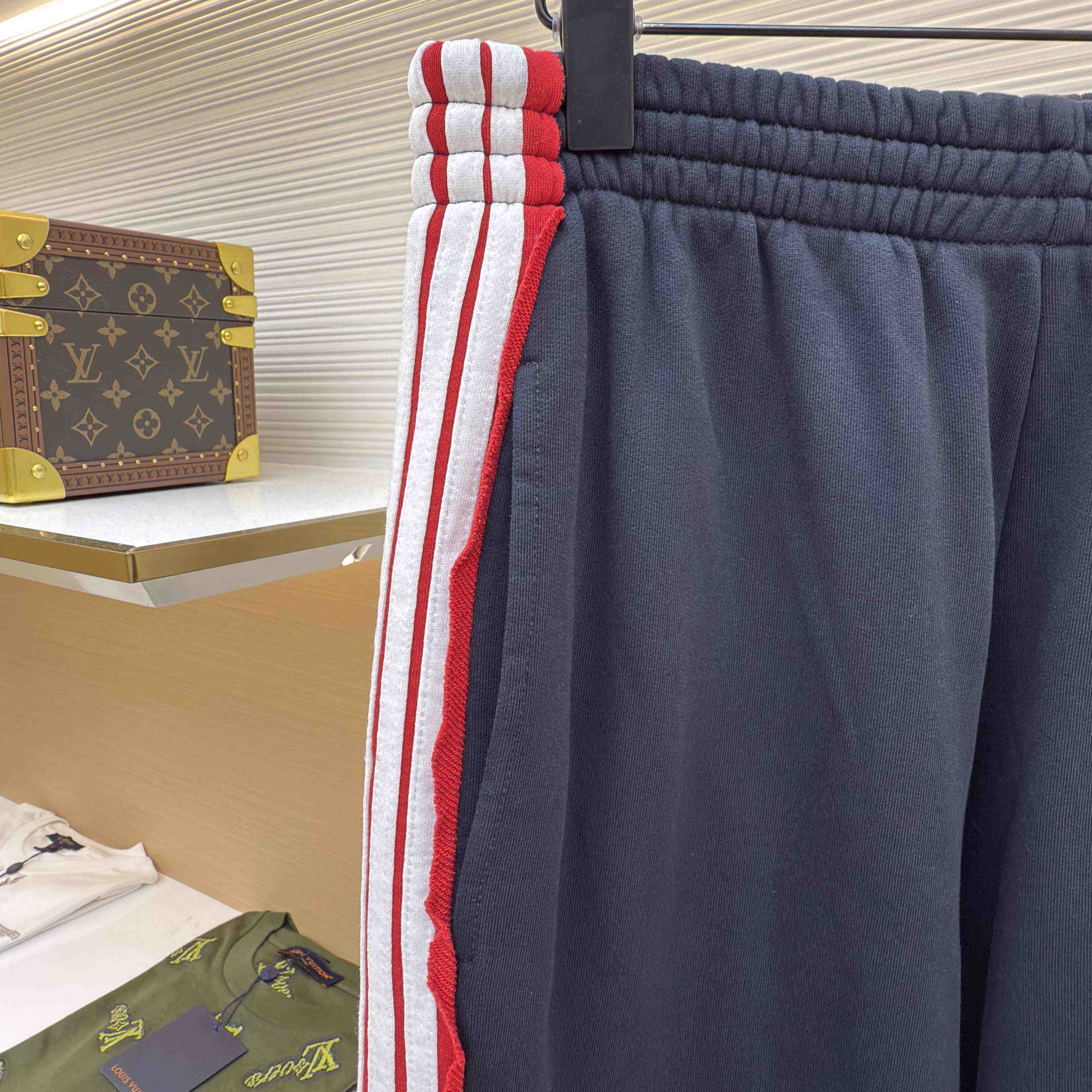 Balenciaga Cut-Up Oversized Sweatpants In Faded Black And White Dry Fleece - DesignerGu