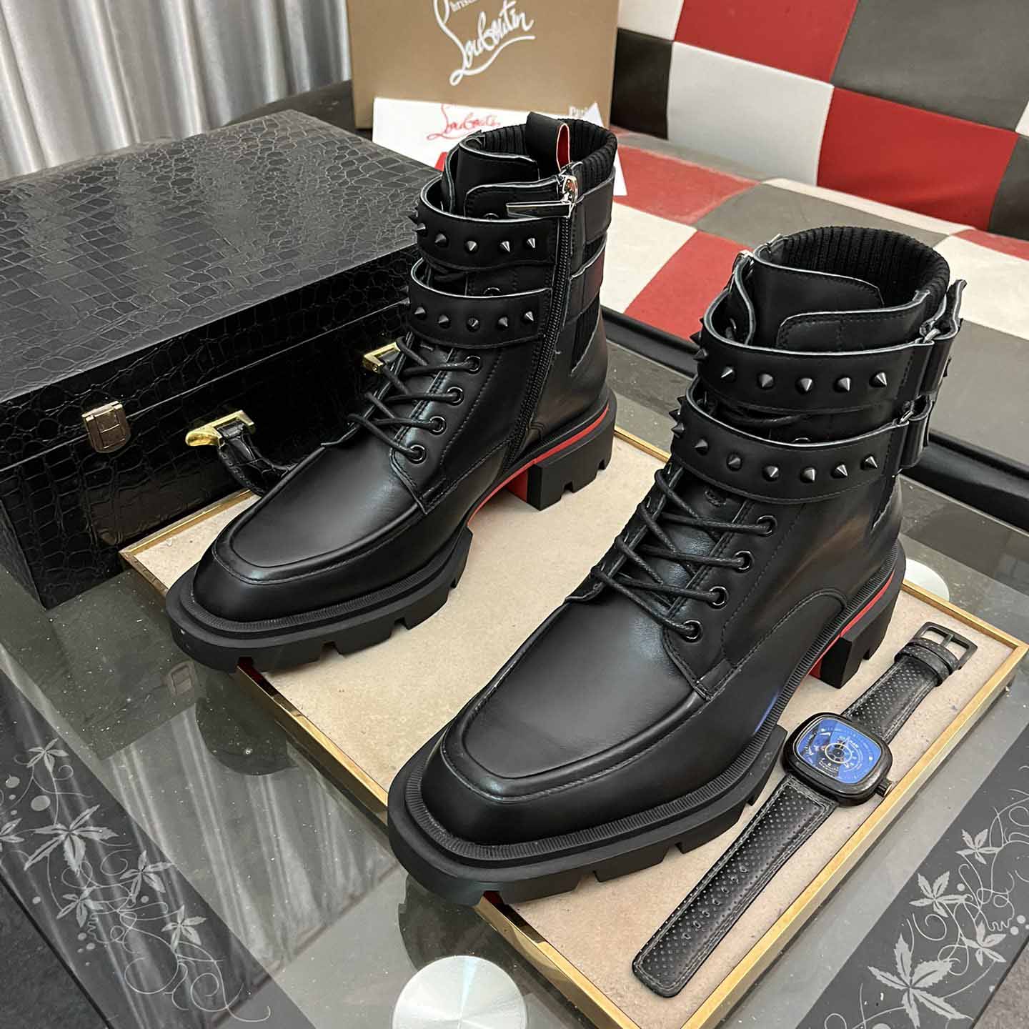 Christian Louboutin Our Flight Flat Derby Boot - DesignerGu