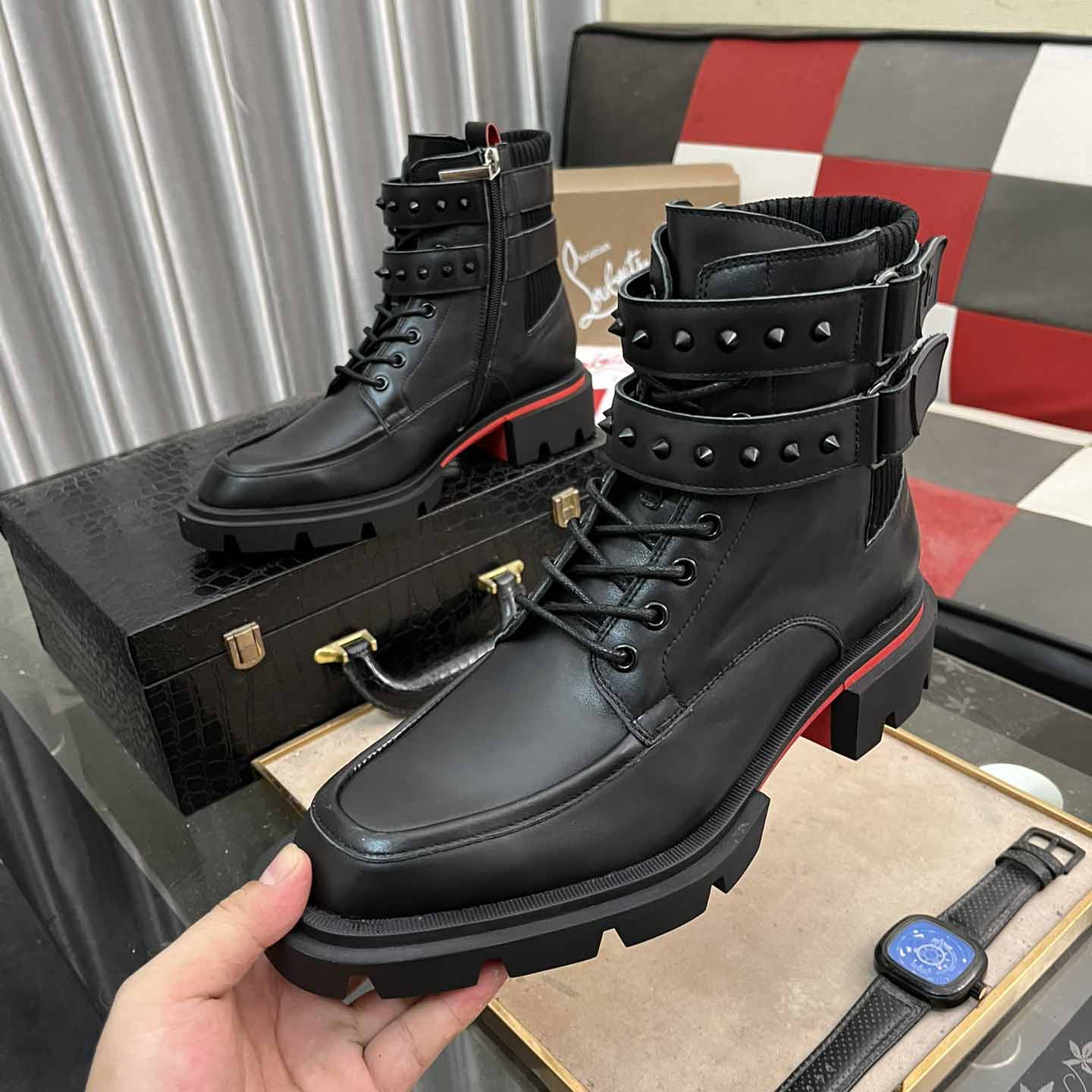 Christian Louboutin Our Flight Flat Derby Boot - DesignerGu