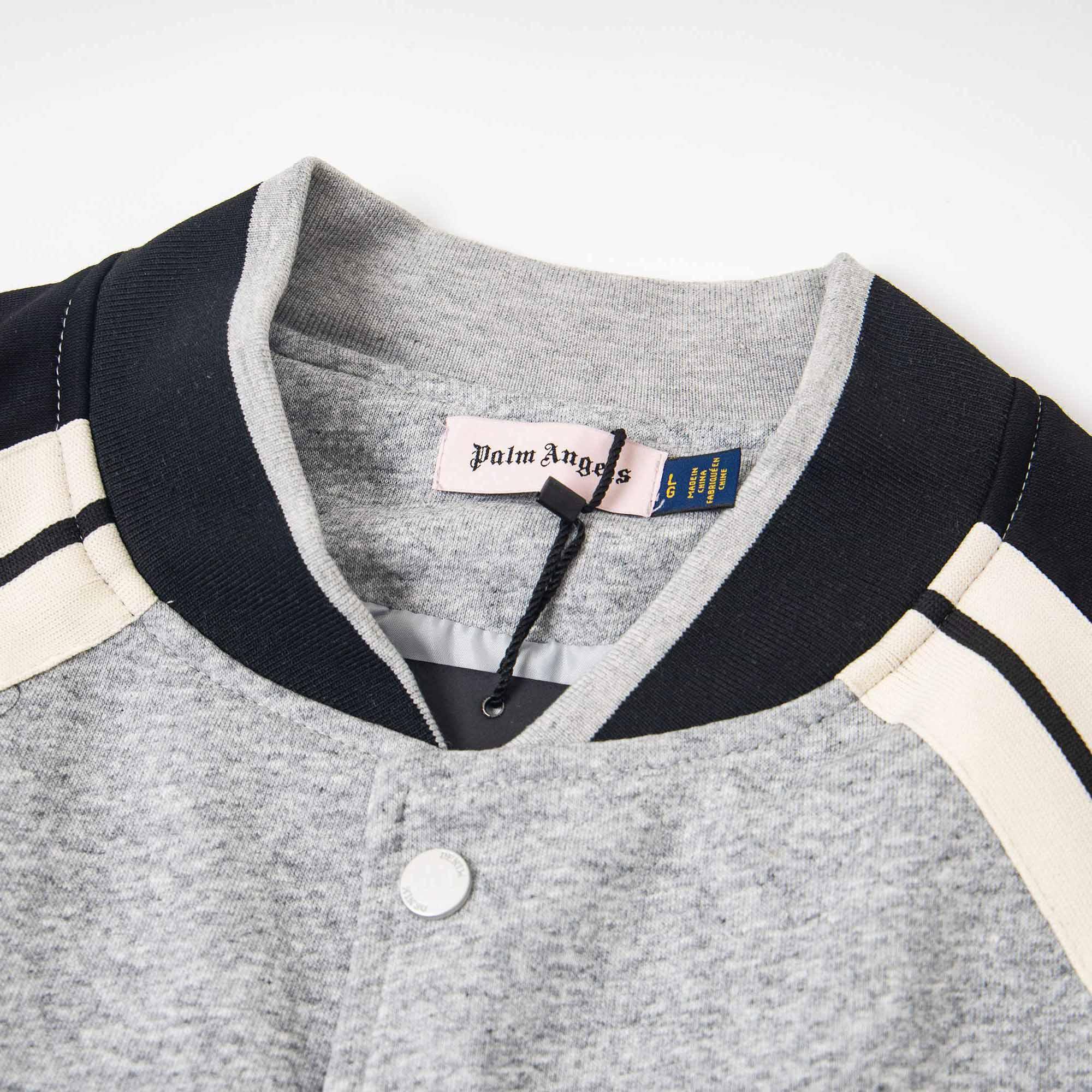 Palm Angels Curved Logo Track Varsity Jacket - DesignerGu