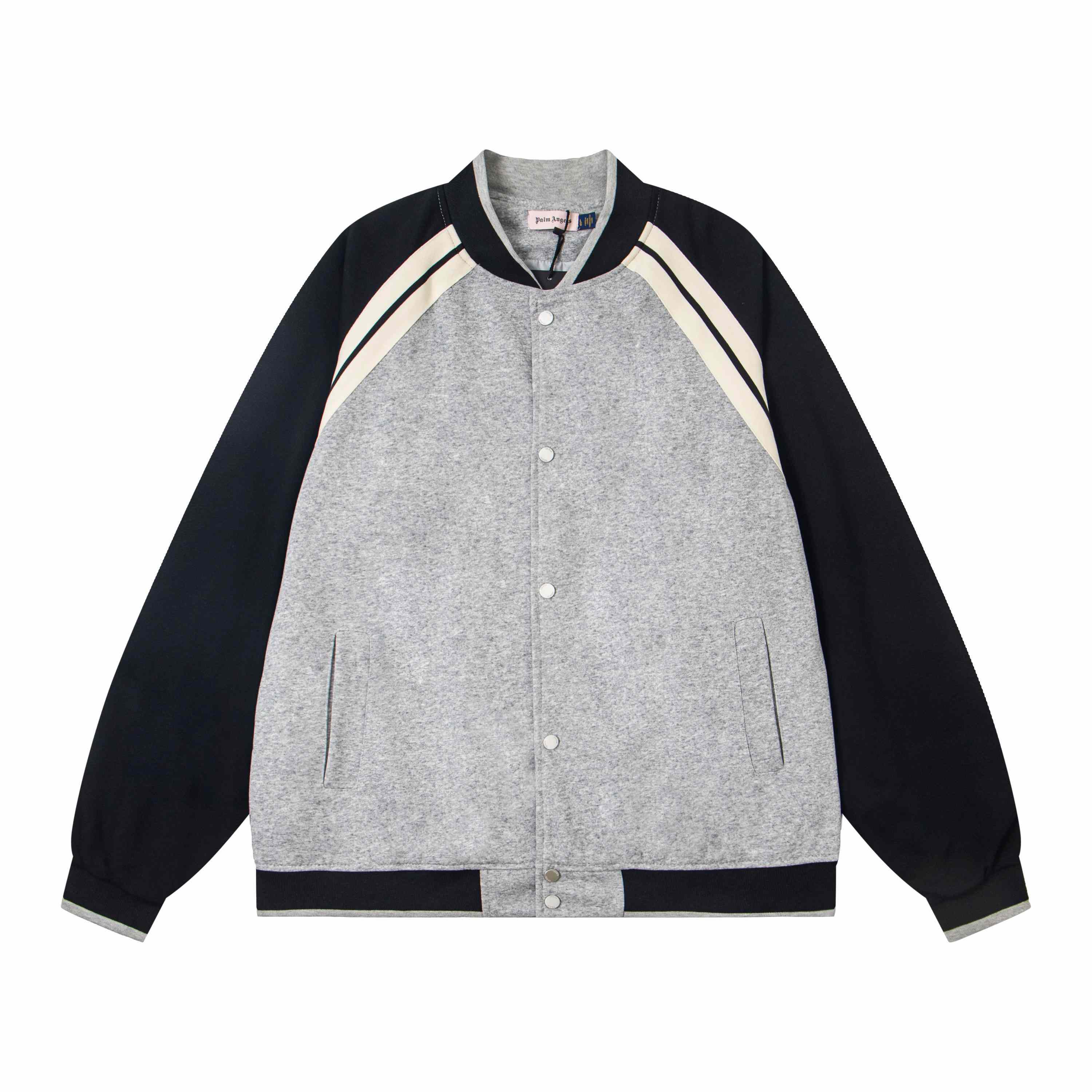 Palm Angels Curved Logo Track Varsity Jacket - DesignerGu