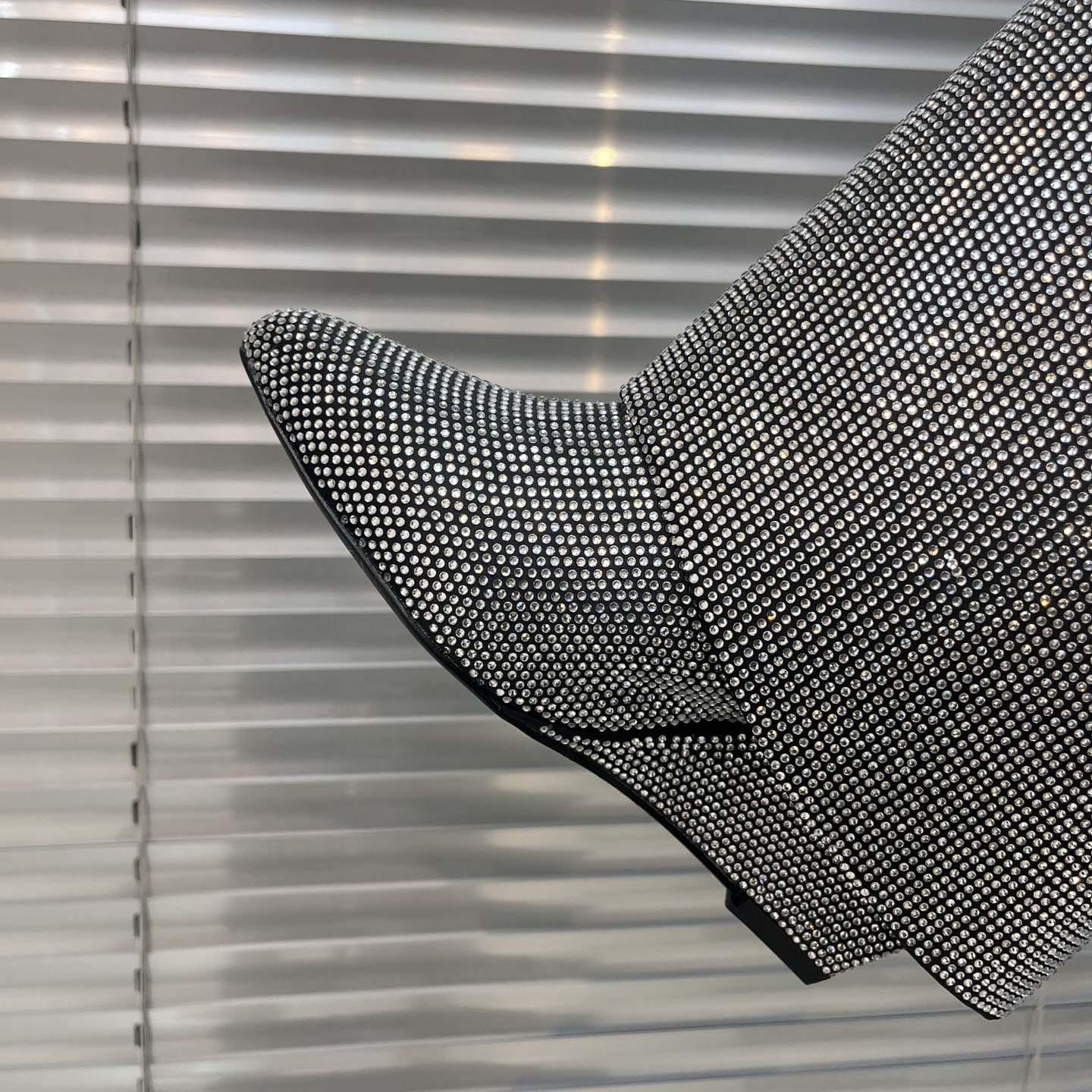 Givenchy Shark Lock Leather Knee-high Boots - DesignerGu