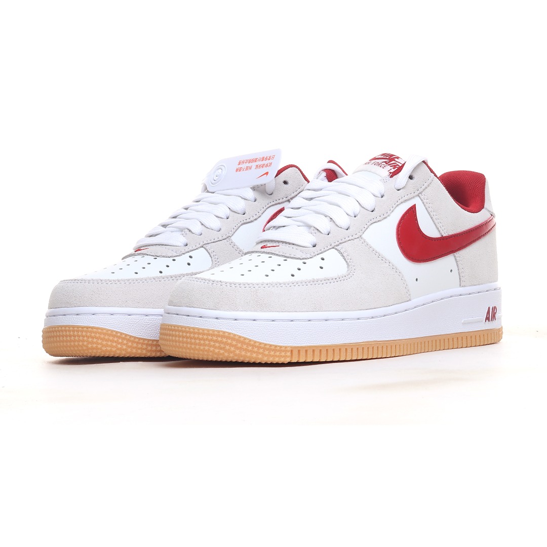 Nike Air Force 1 ’07 Low “White Grey Red Swoosh” IB6388-101 Nike Air Force 1 ’07 Low “White Grey Red Swoosh” IB6388-101 - DesignerGu