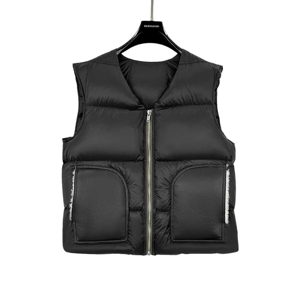 Rick Owens Pocket Goose Down Puffer Vest Rick Owens Pocket Goose Down Puffer Vest - DesignerGu