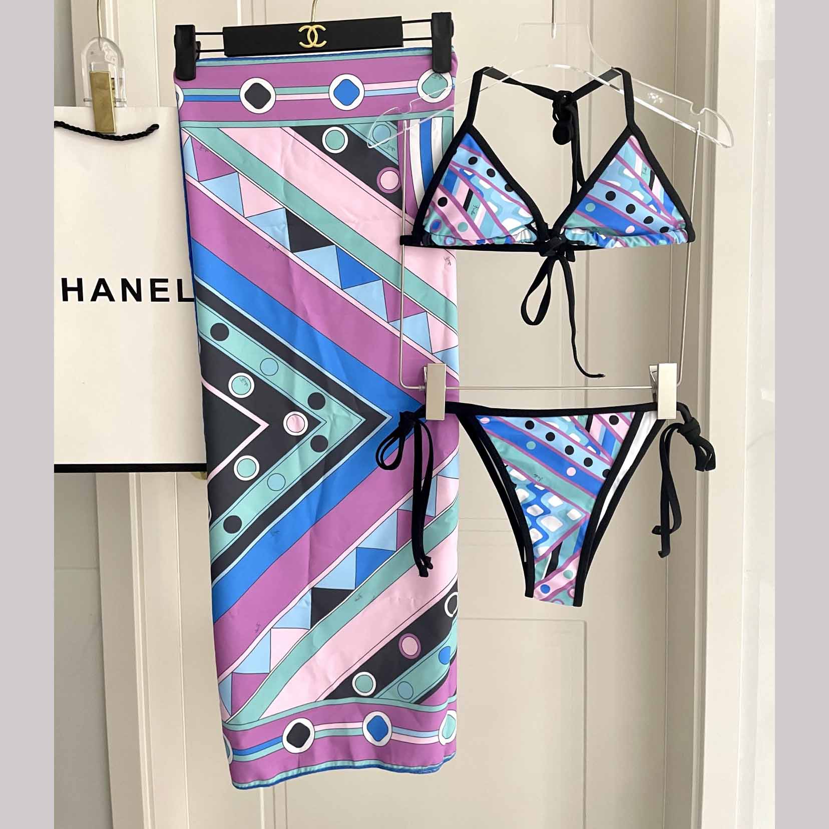 Pucci Iride-Print Bikini Top And Bikini Briefs Pucci Iride-Print Bikini Top And Bikini Briefs - DesignerGu