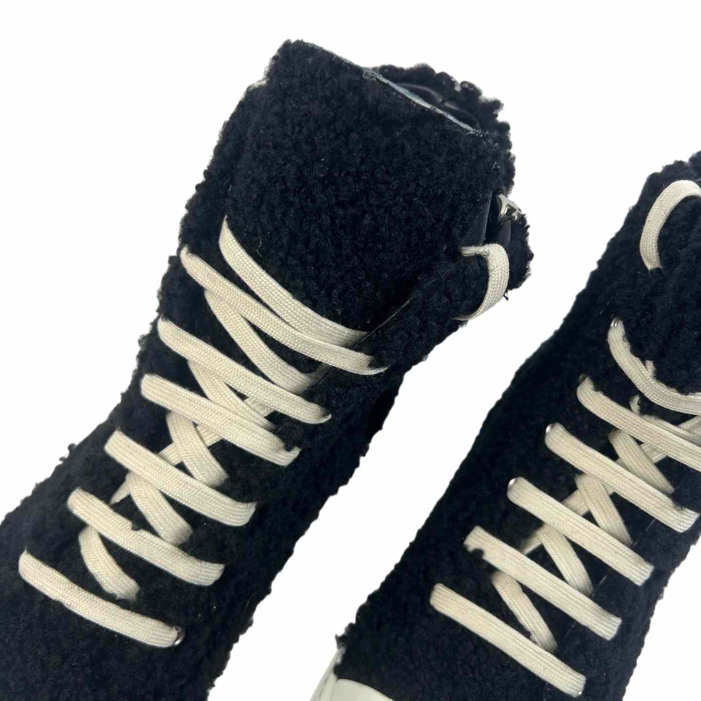Rick Owens Fur High Top Sneakers - DesignerGu
