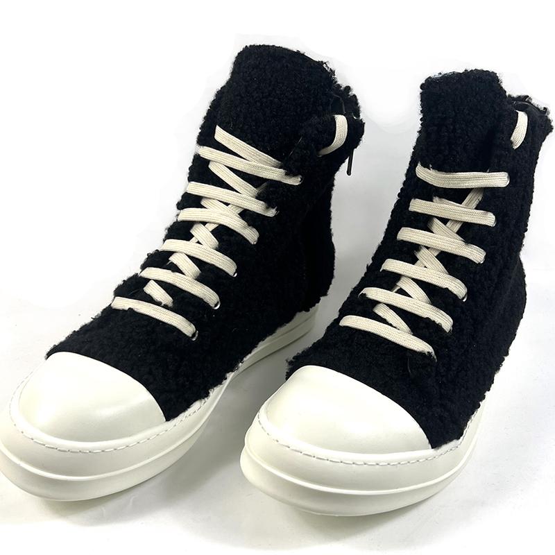 Rick Owens Fur High Top Sneakers Rick Owens Fur High Top Sneakers - DesignerGu