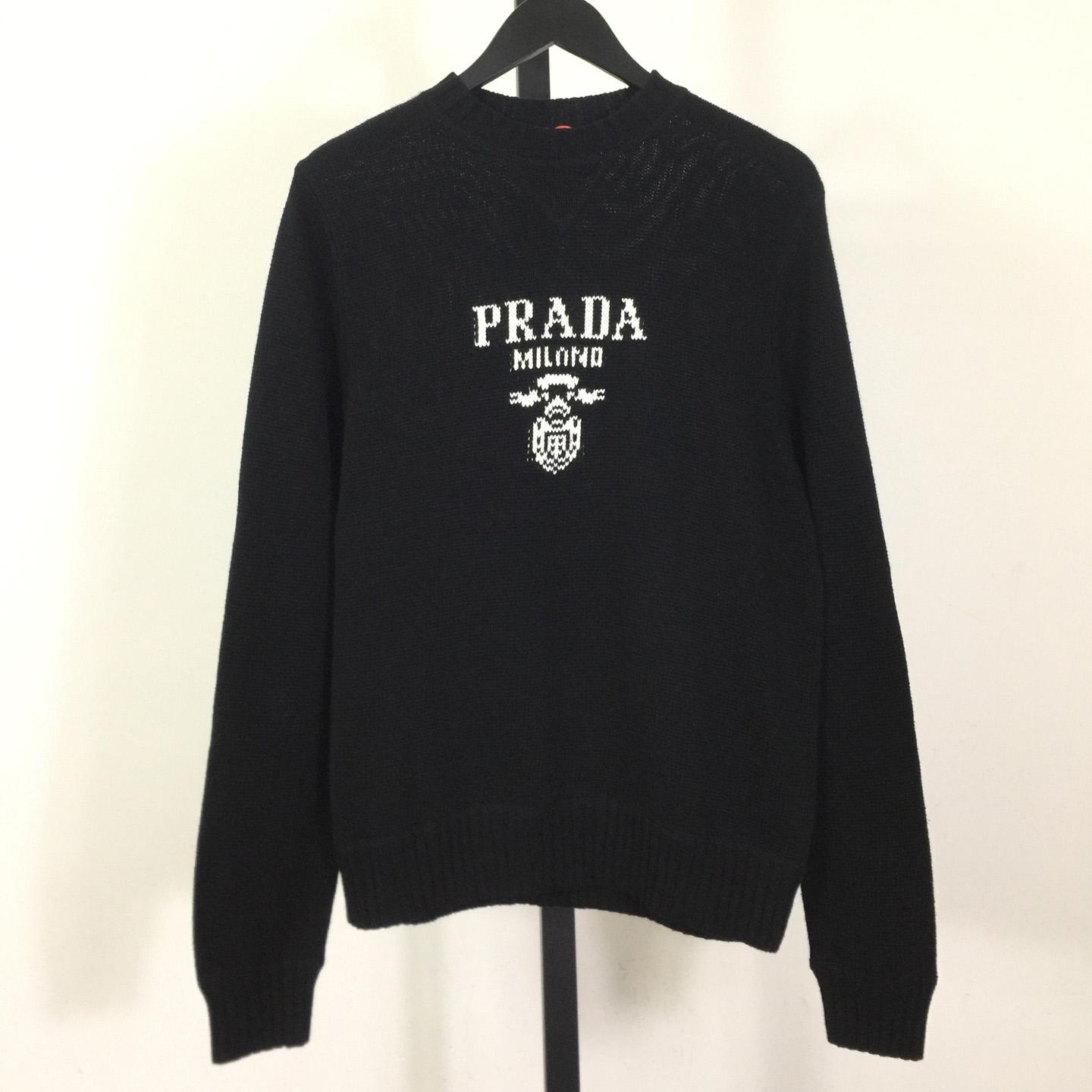 Prada Wool and cashmere crew-neck sweater Prada Wool and cashmere crew-neck sweater - DesignerGu
