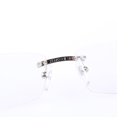 Cartier CT_3524012 White Buffalo Eyeglasses In Silver - DesignerGu
