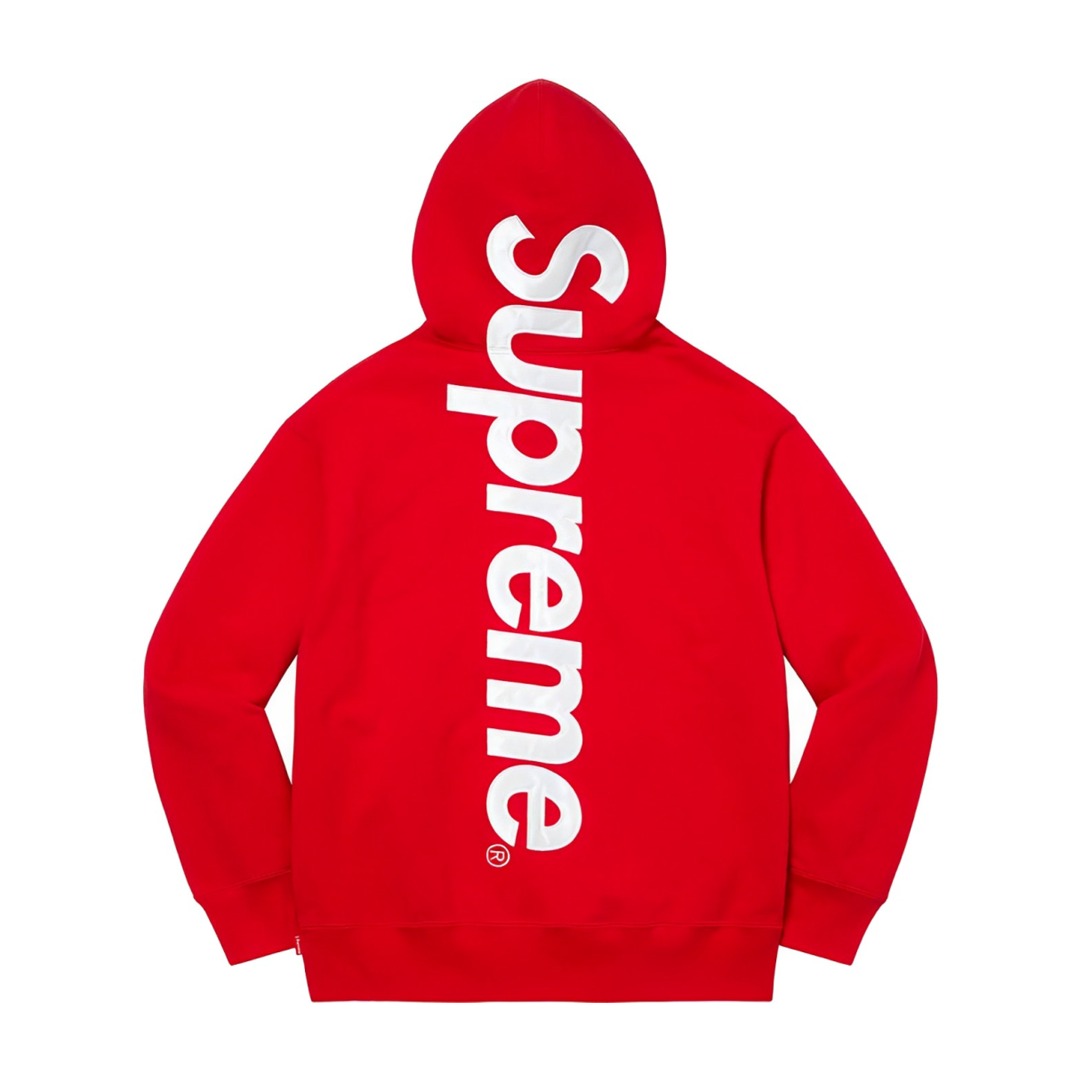 Supreme Satin Appliqué Hooded Sweatshirt - DesignerGu