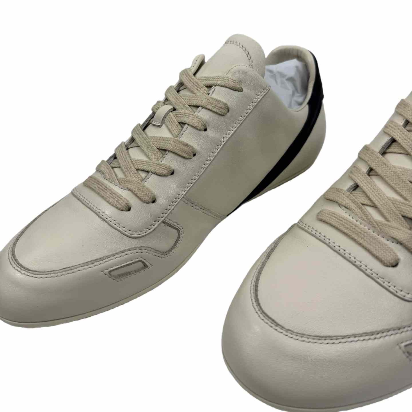 Rick Owens Minimal Sneak Leather Panel Sneakers - DesignerGu