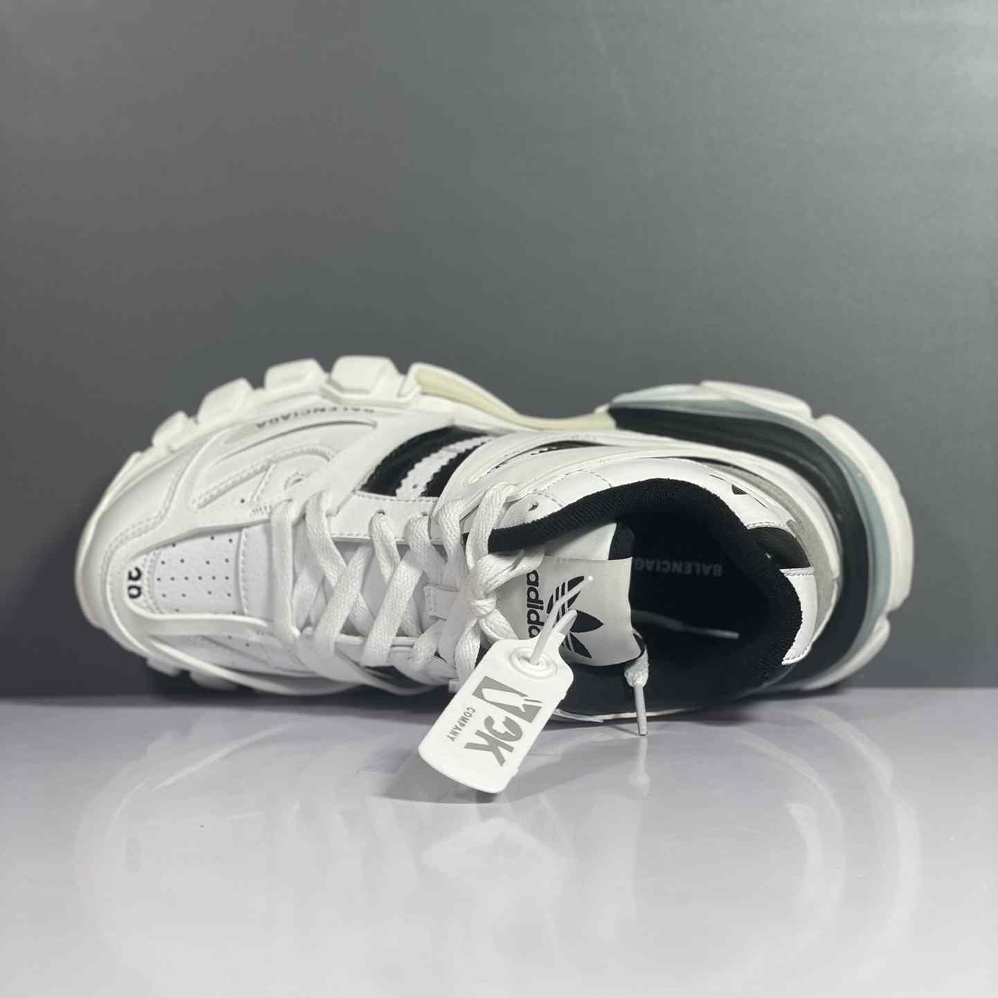 Adidas x Balenciaga Track Sneaker 'White Black' - DesignerGu