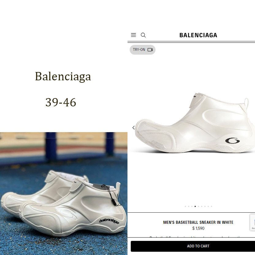 Balenciaga Basketball Sneaker In White  - DesignerGu