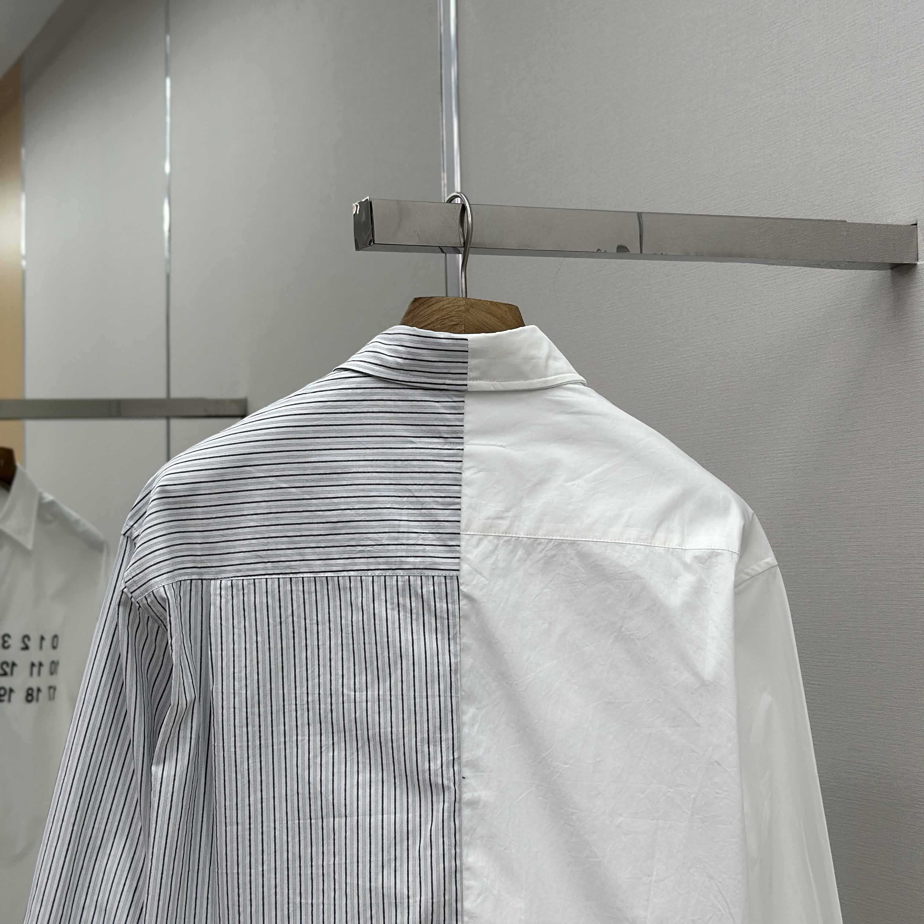 Maison Margiela Striped Panelled Shirt - DesignerGu