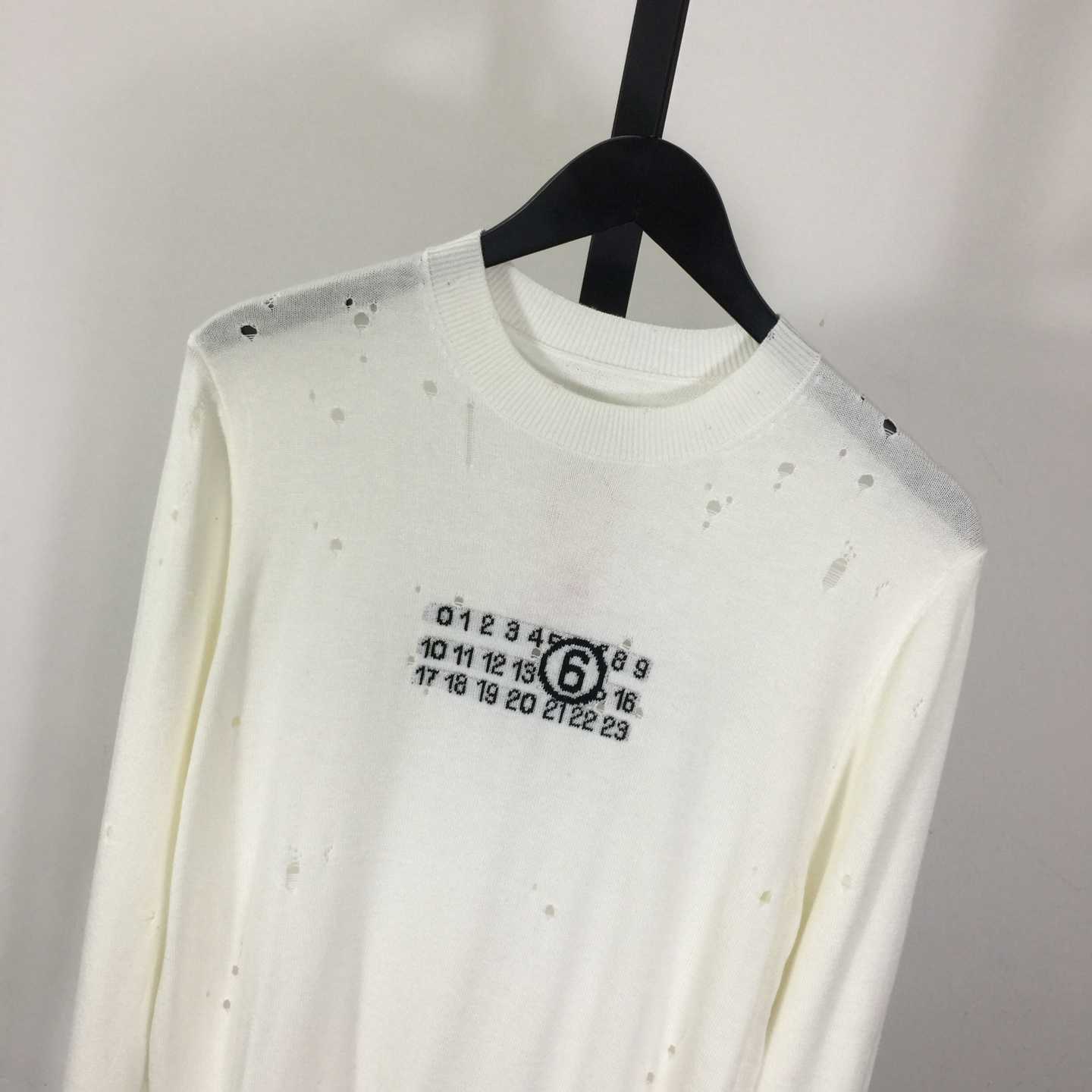 MM6 Maison Margiela Numbers-motif Sweater - DesignerGu